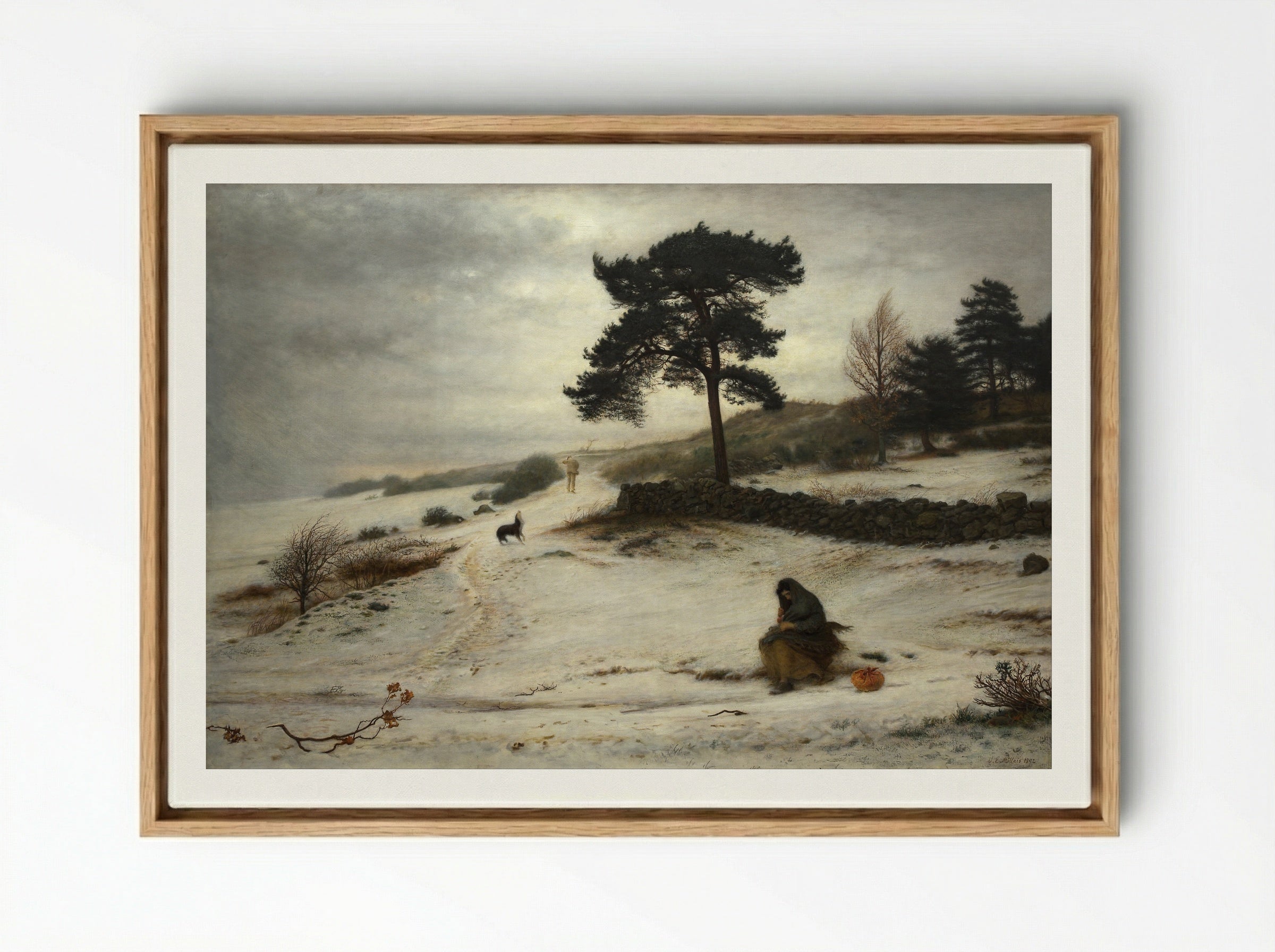 Blow, Blow, Thou Winter Wind - John Everett Millais - Framed Canvas Wood