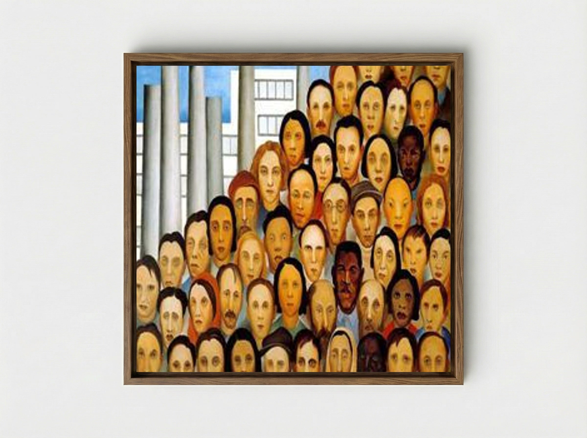 Operários - Tarsila do Amaral - Framed Canvas Wood