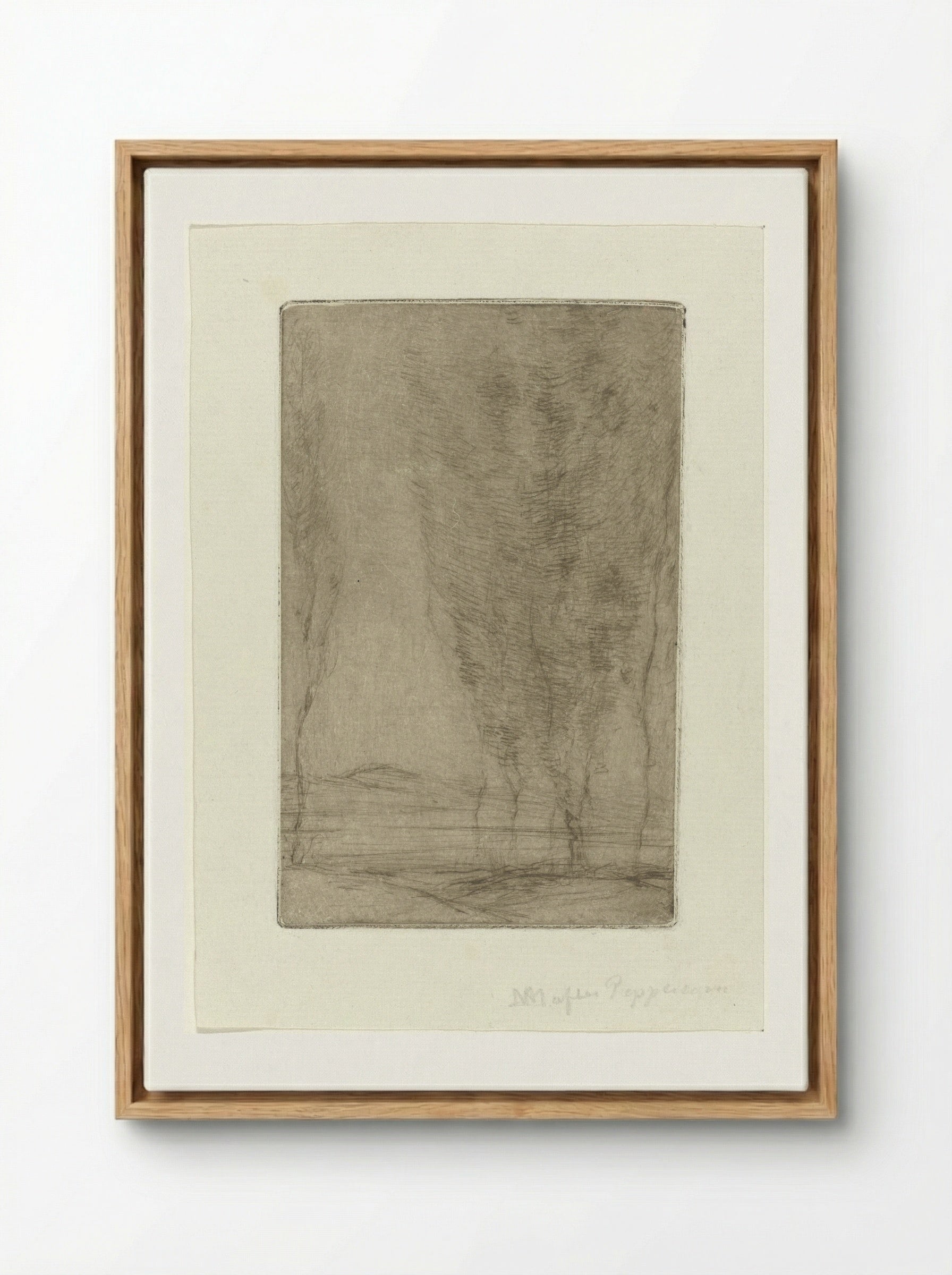 Landscape with a Low Horizon - Matthijs Maris - Framed Canvas Wood
