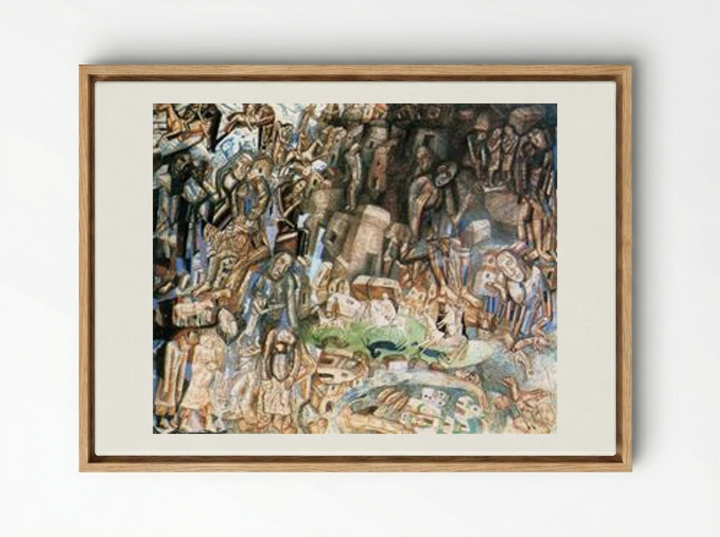 Untitled (The Riders) - Pavel Filonov - Framed Canvas Wood