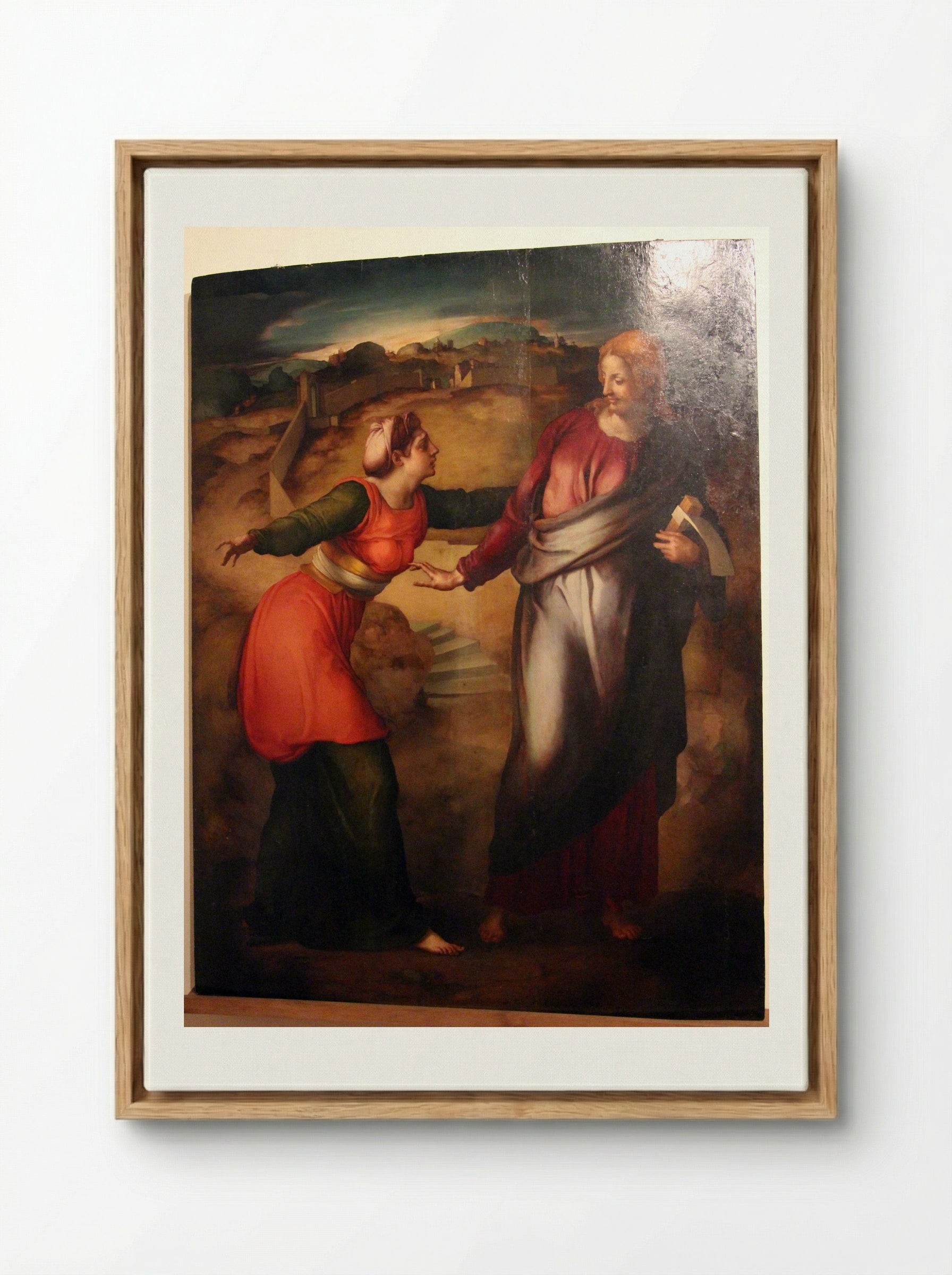 Noli Me Tangere - Jacopo Pontormo - Framed Canvas Wood