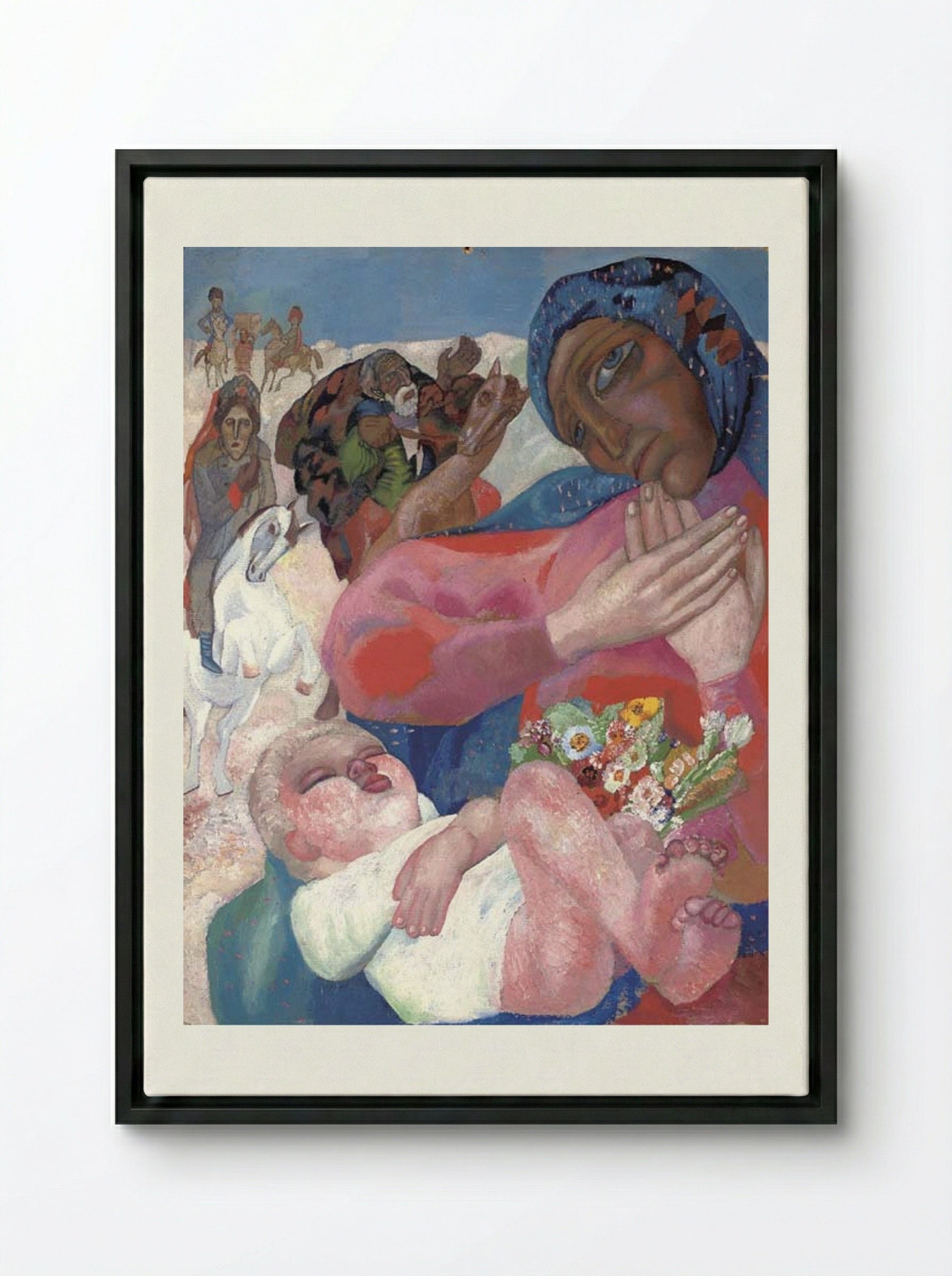 Magi - Pavel Filonov - Framed Canvas Black