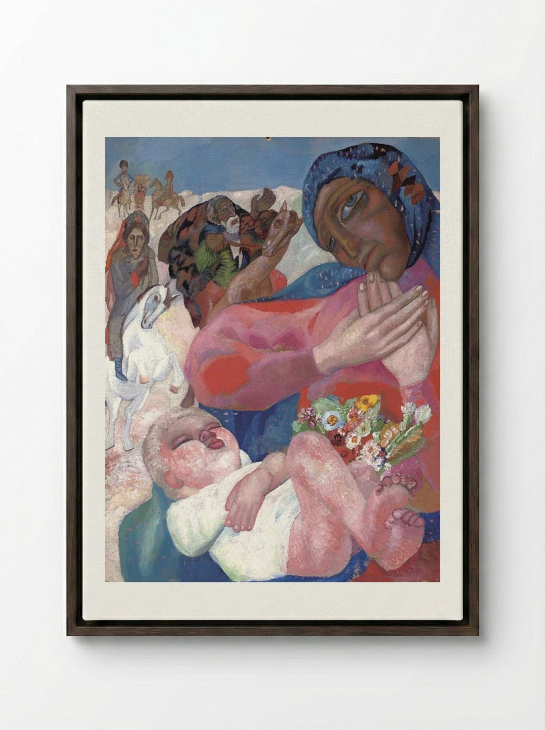 Magi - Pavel Filonov - Framed Canvas Dark Wood