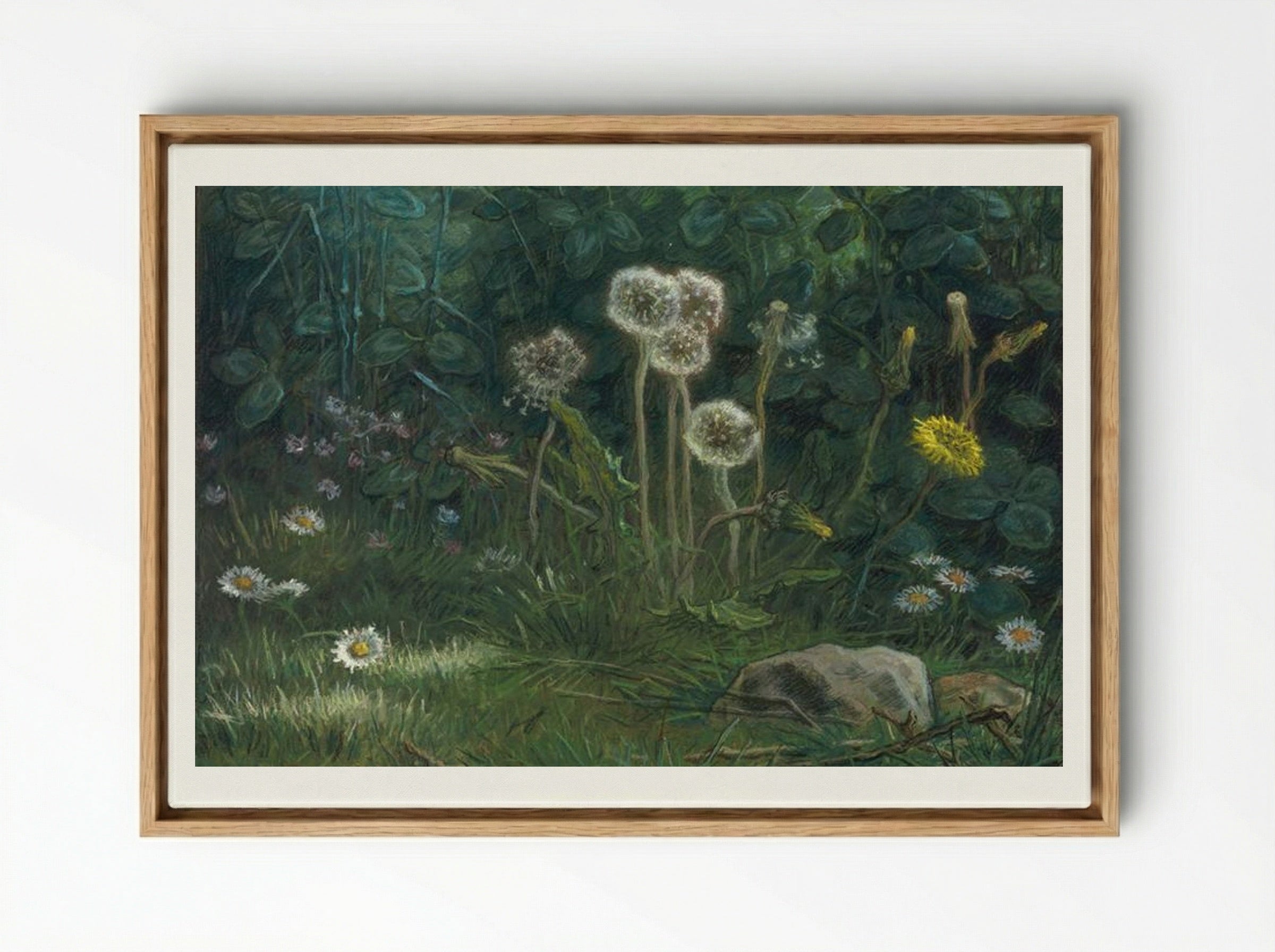 Dandelions - Jean-François Millet - Framed Canvas Wood
