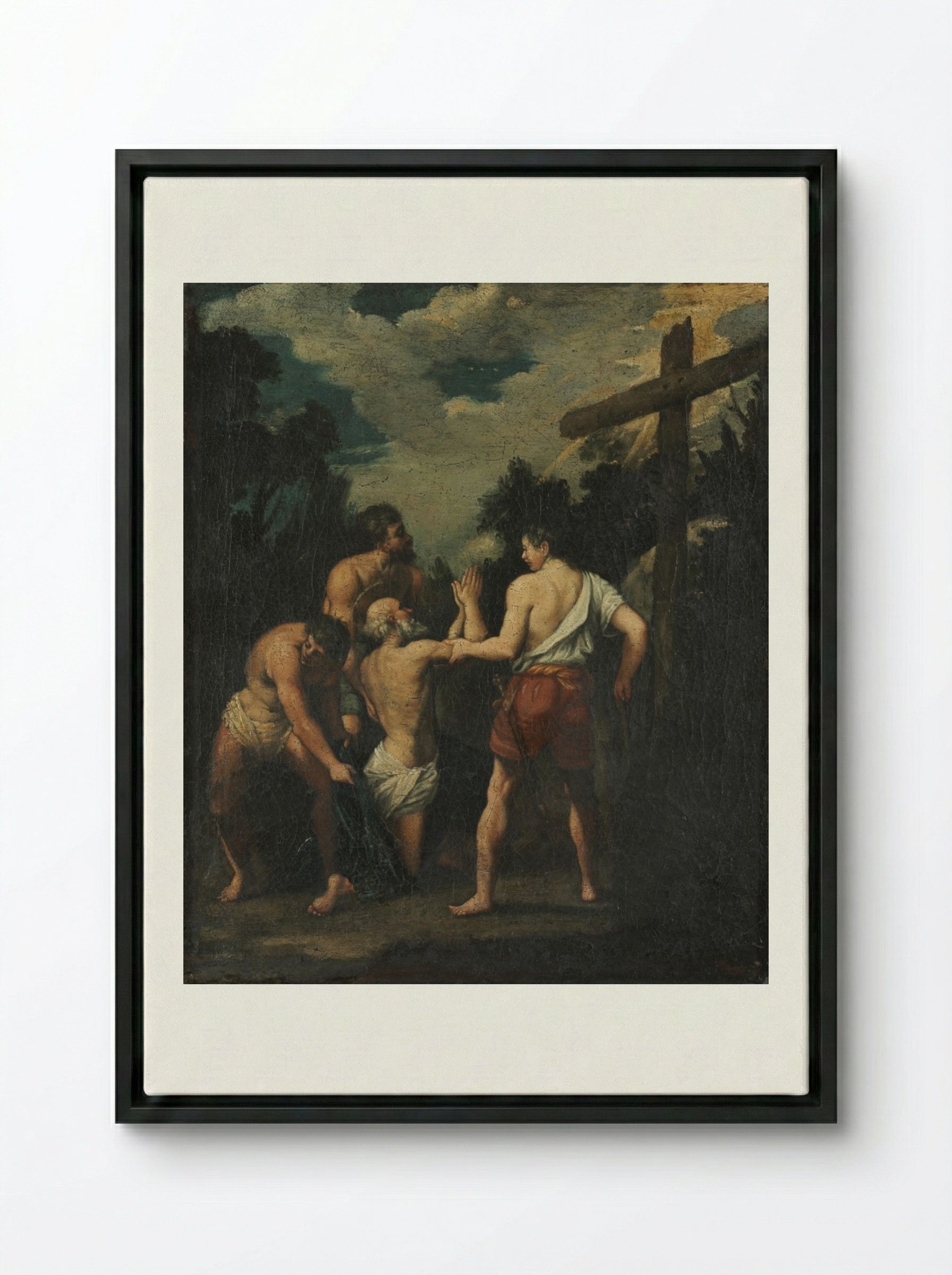Martyrdom of Saint Andrew - Guido Reni - Framed Canvas Black