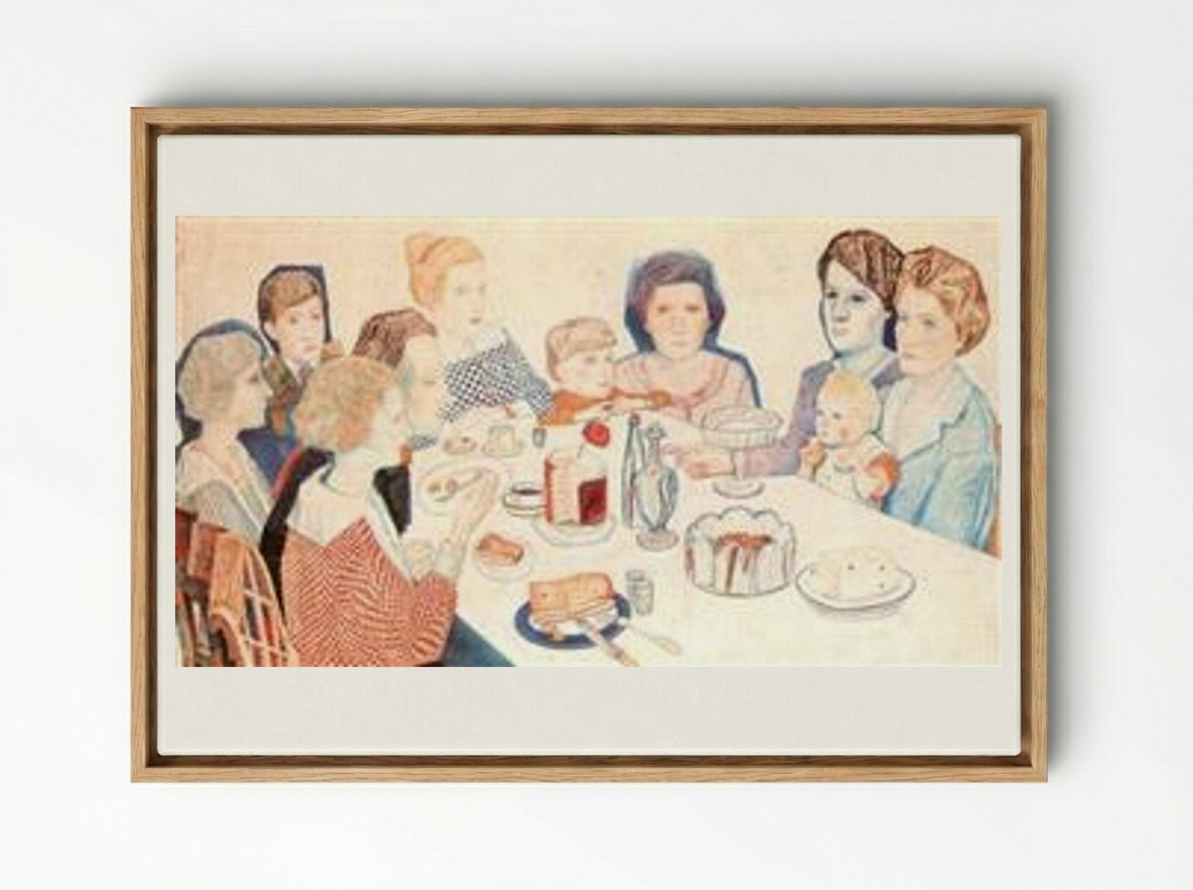 A Family Portrait - Pavel Filonov - Framed Canvas Wood