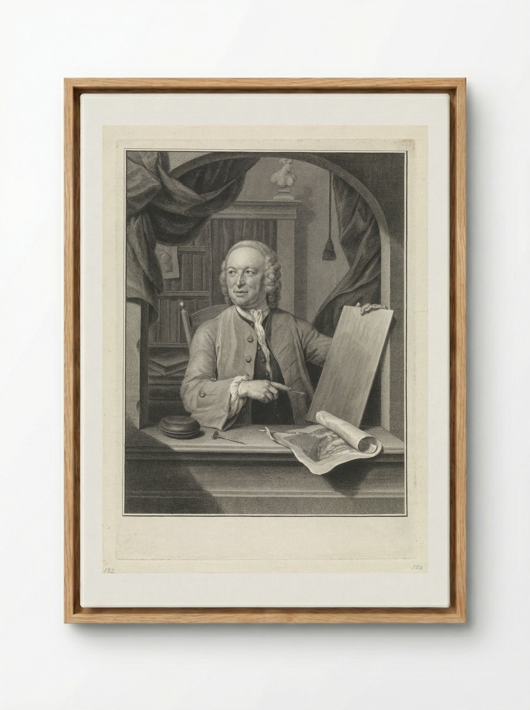 Portret van Maurits, prins van Oranje - Pieter Tanjé - Framed Canvas Wood