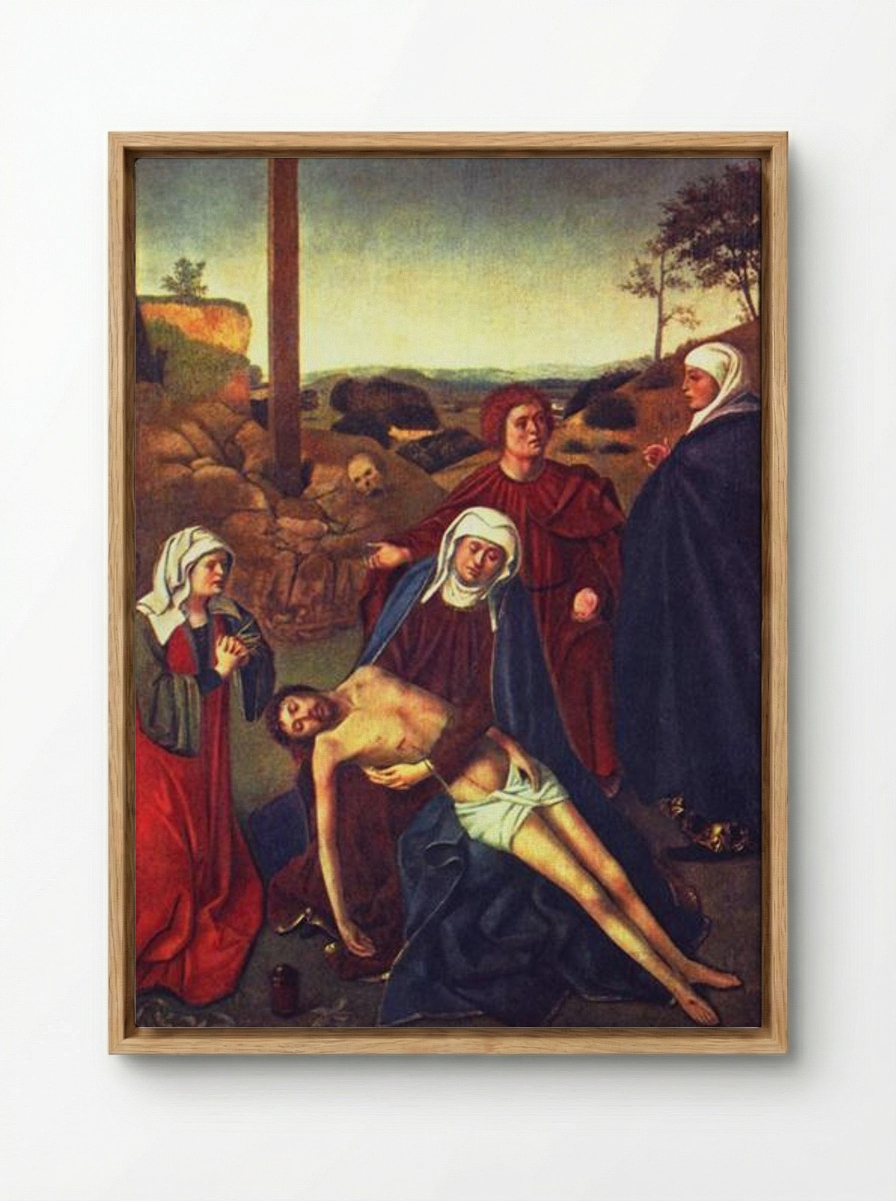 The Lamentation - Petrus Christus - Framed Canvas Wood
