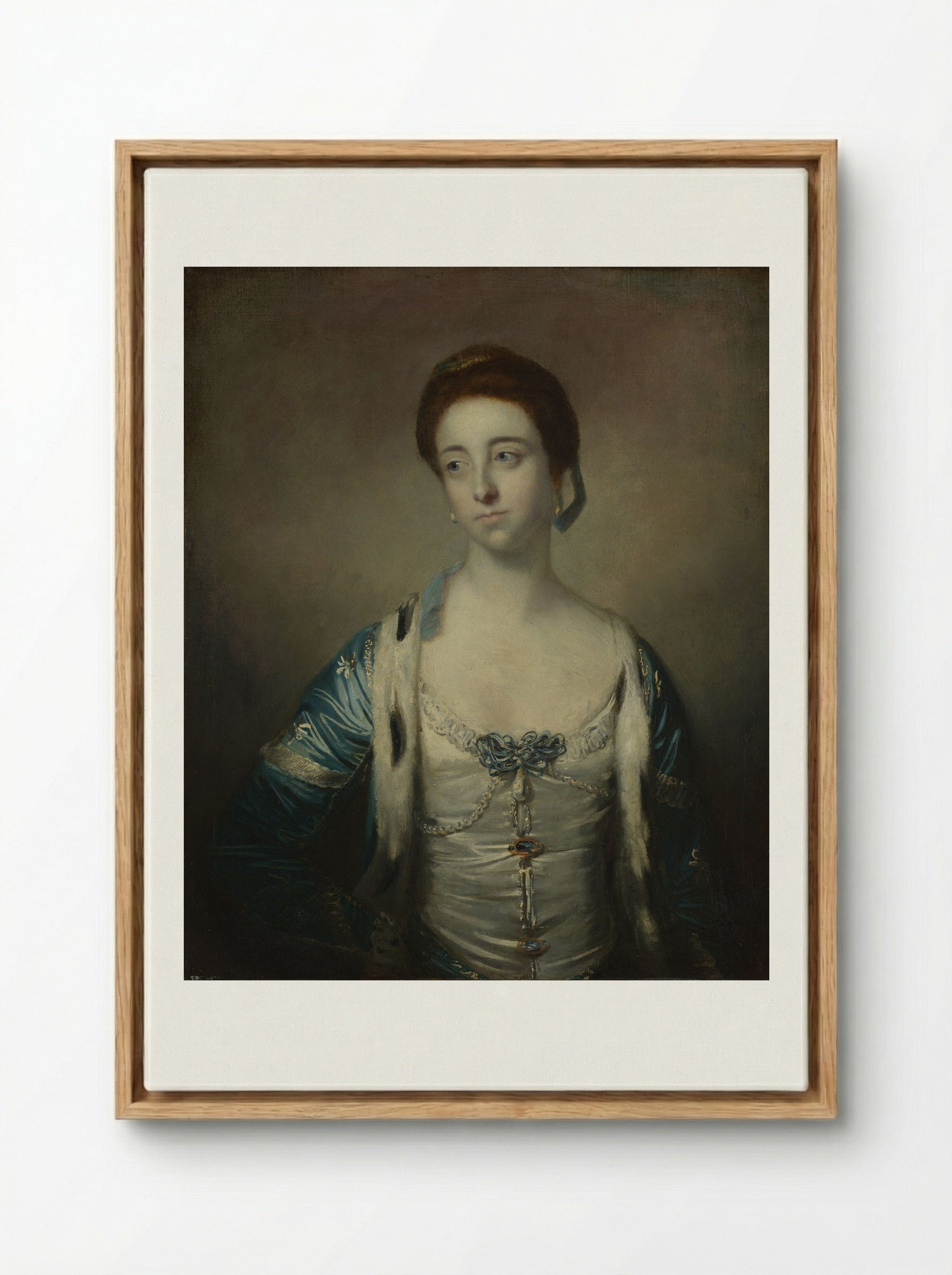 Mrs. Robert Brudenell - Sir Joshua Reynolds - Framed Canvas Wood