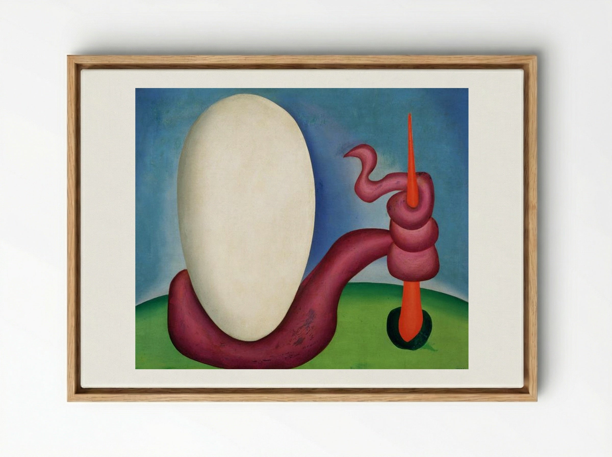 The Egg - Tarsila do Amaral - Framed Canvas Wood