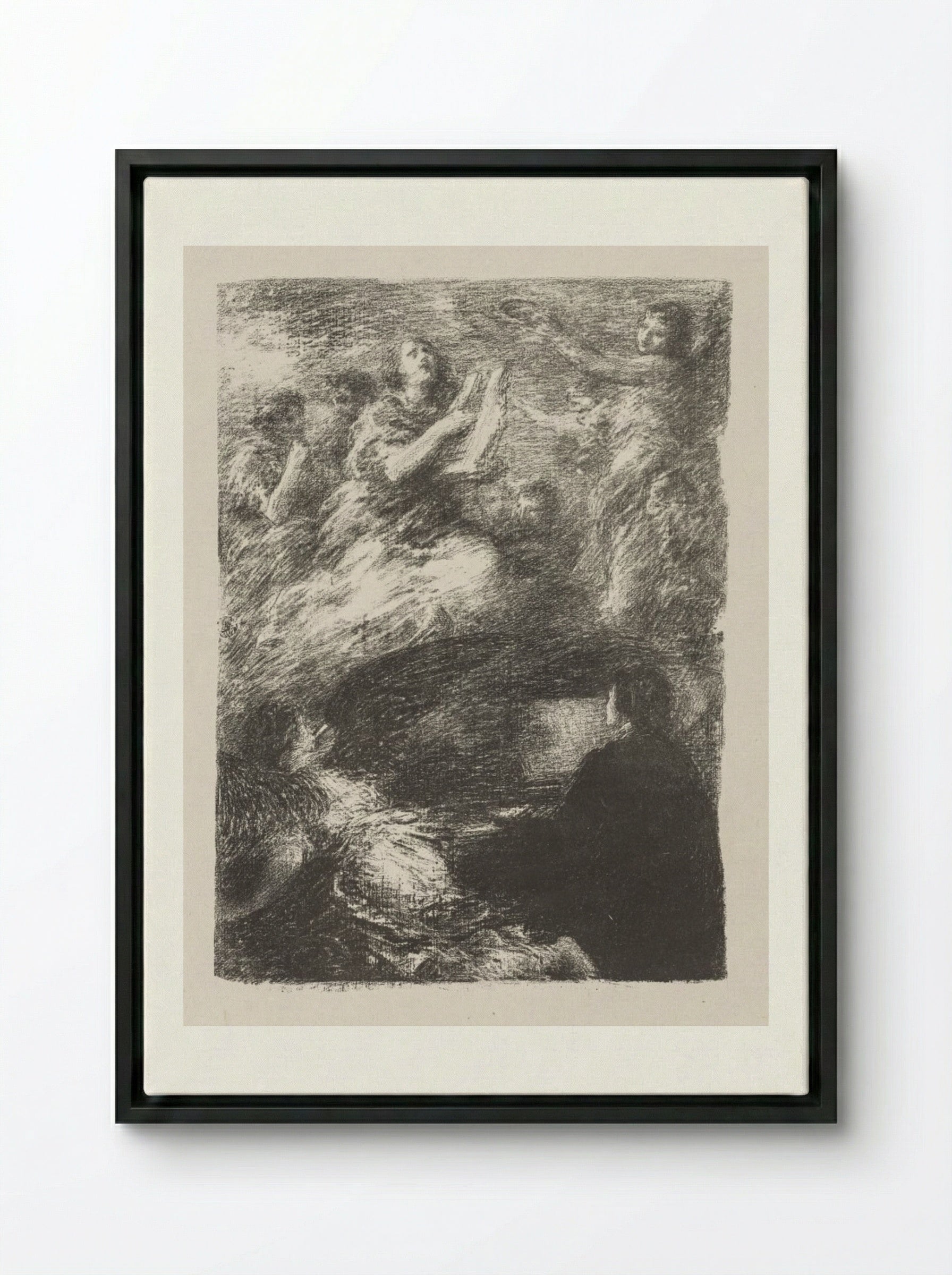 Last Theme of Robert Schumann - Henri Fantin-Latour - Framed Canvas Black