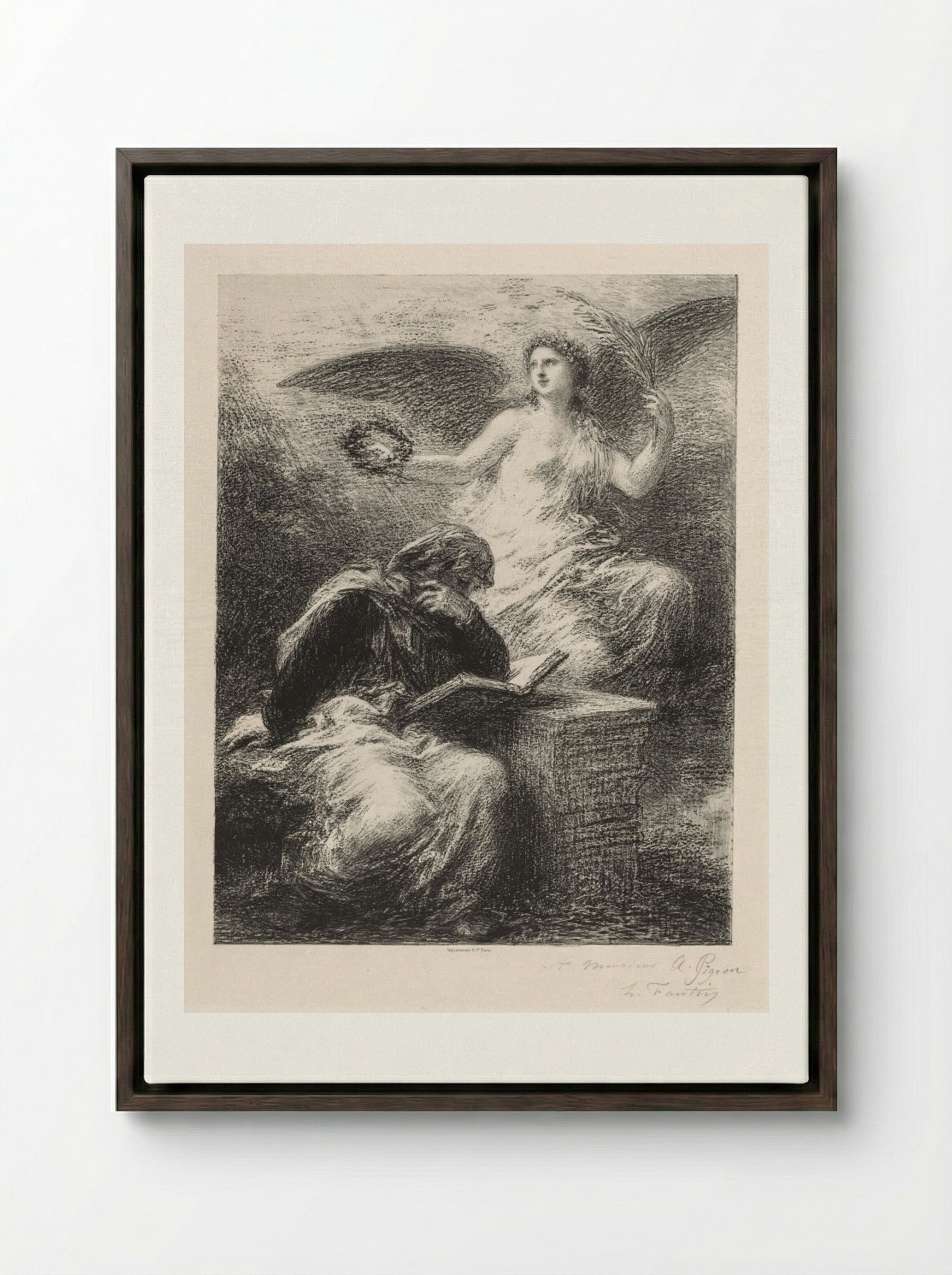 Glory - Henri Fantin-Latour - Framed Canvas Dark Wood
