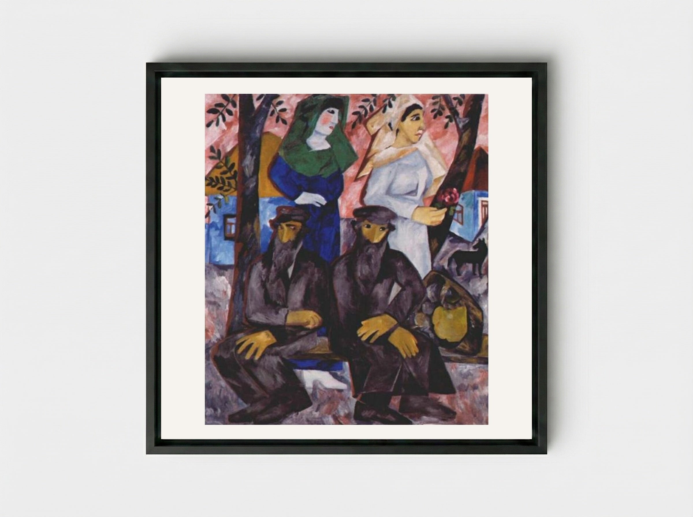 Sabbath - Natalia Goncharova - Framed Canvas Black