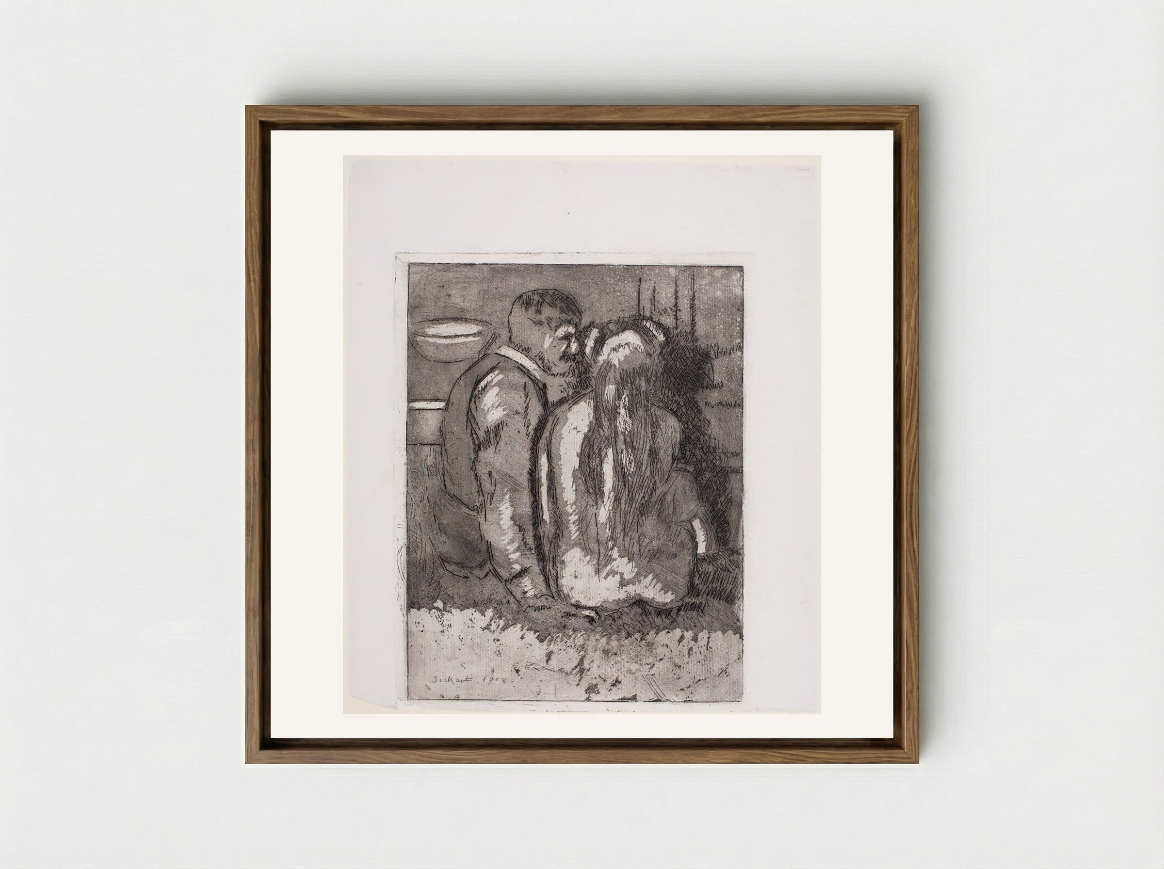The Camden Town Murder (The Large Plate) - Walter Sickert - Framed Canvas Wood