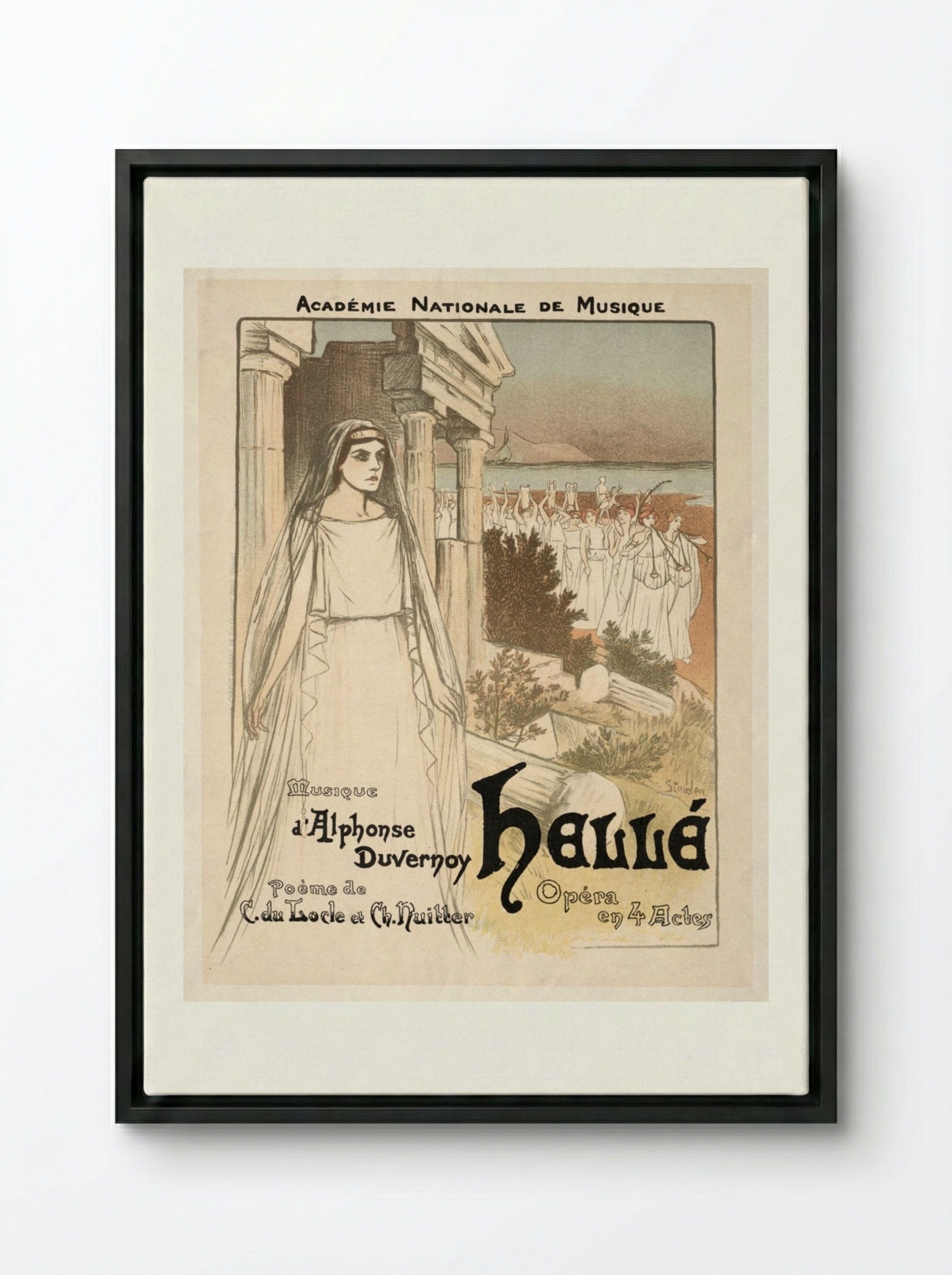 Hellé - Opéra en 4 actes - Théophile Alexandre Steinlen - Framed Canvas Black