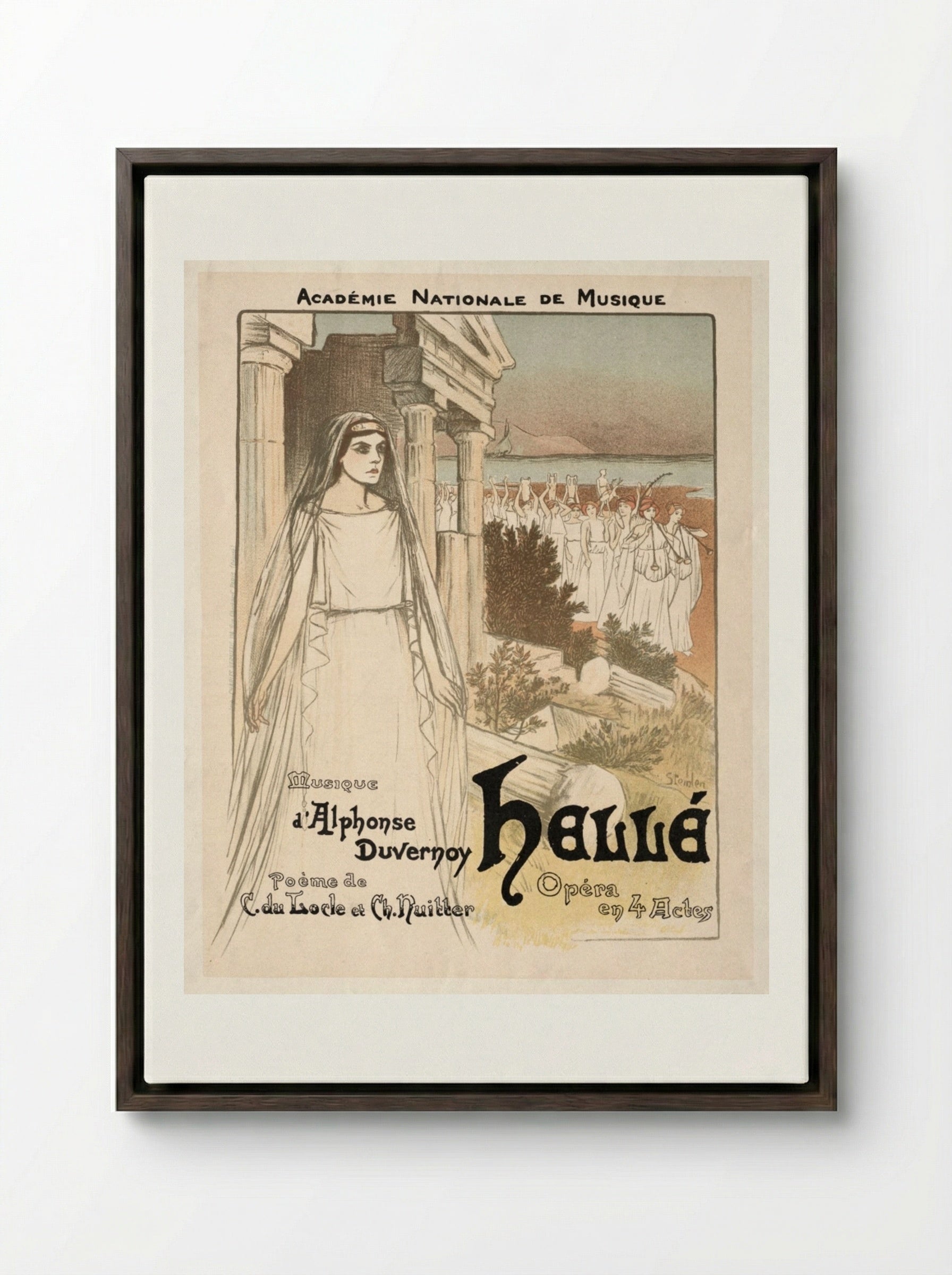 Hellé - Opéra en 4 actes - Théophile Alexandre Steinlen - Framed Canvas Dark Wood
