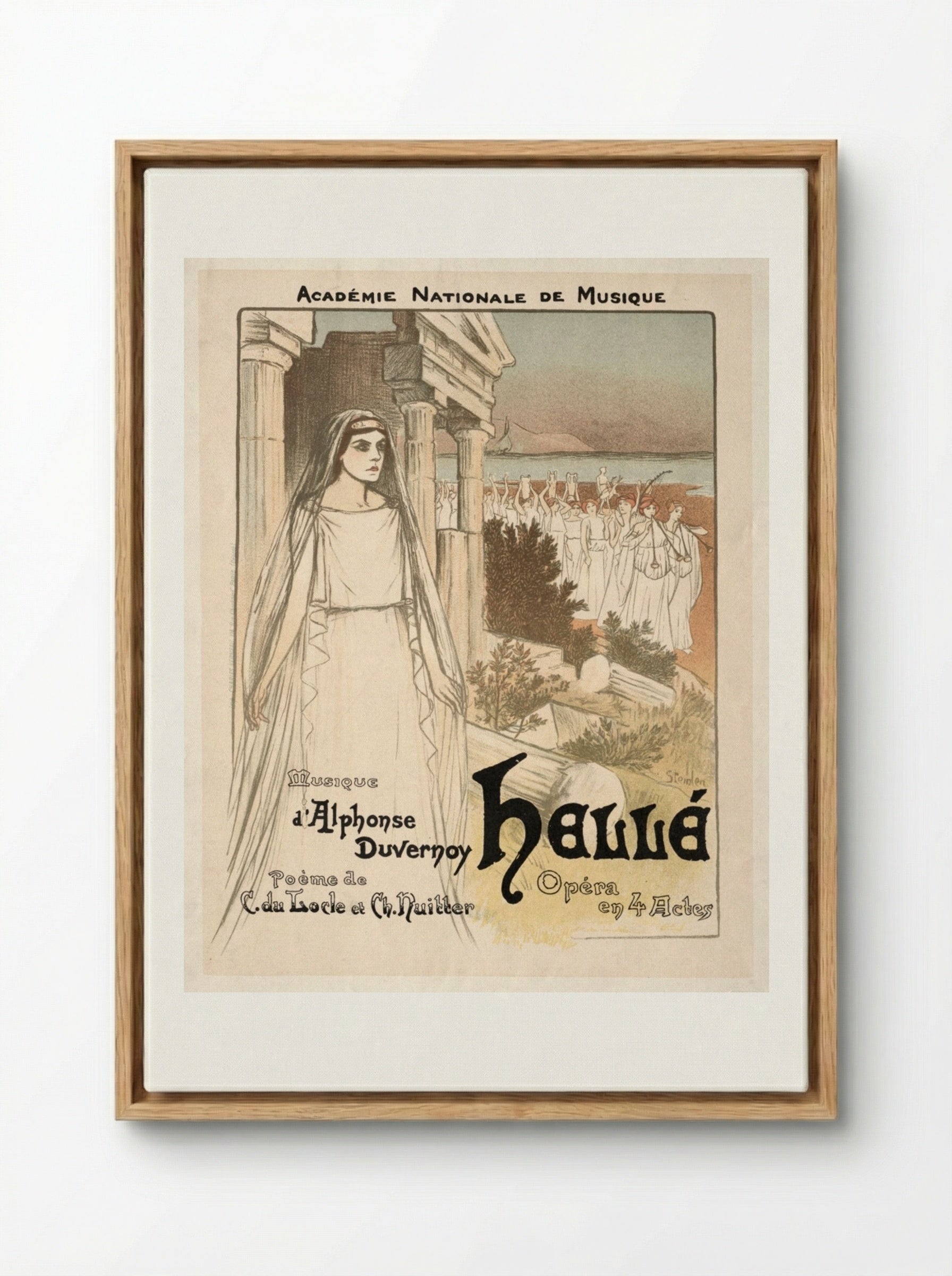 Hellé - Opéra en 4 actes - Théophile Alexandre Steinlen - Framed Canvas Wood