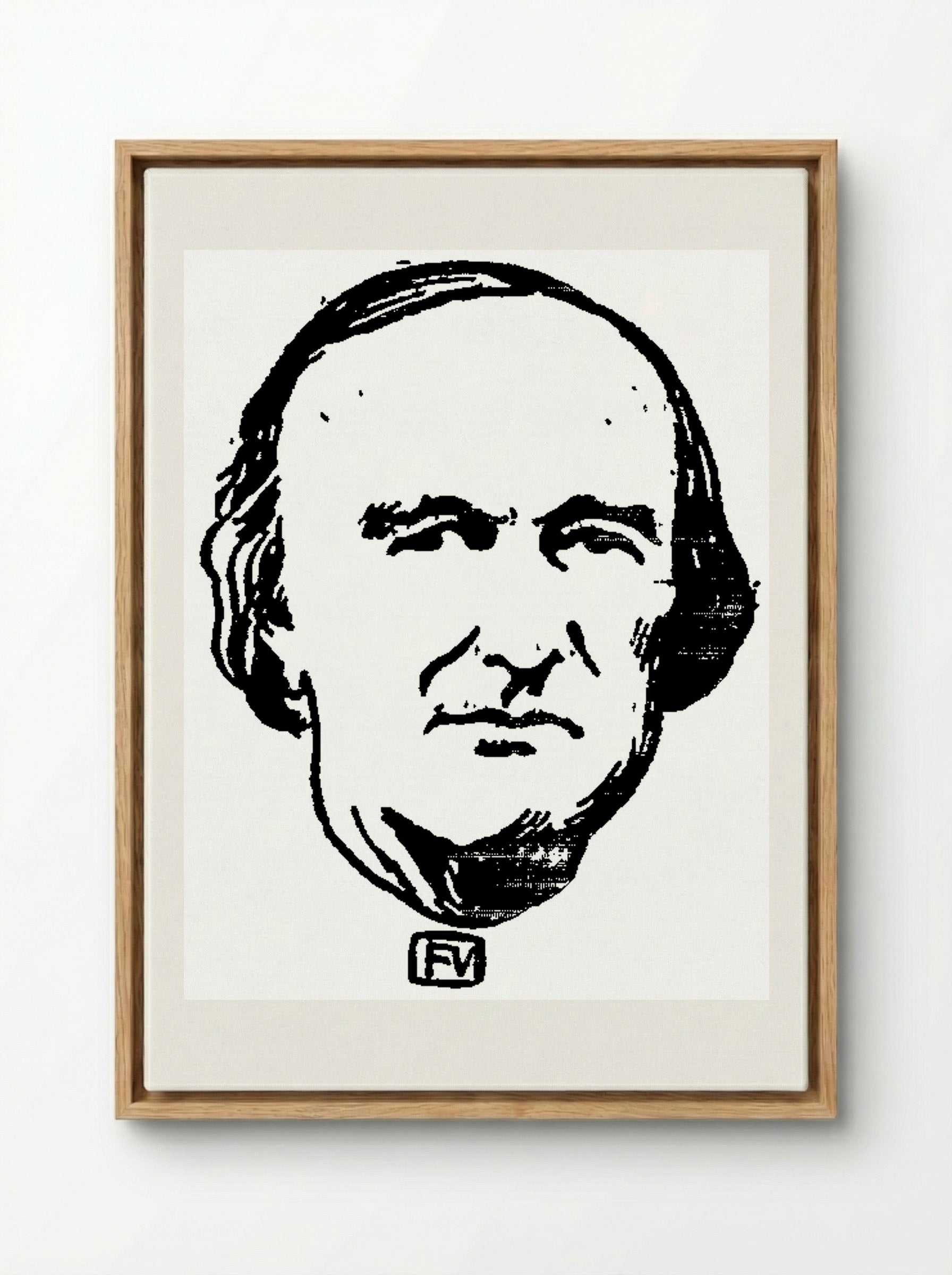 Portrait of Georges Darboy - Félix Vallotton - Framed Canvas Wood