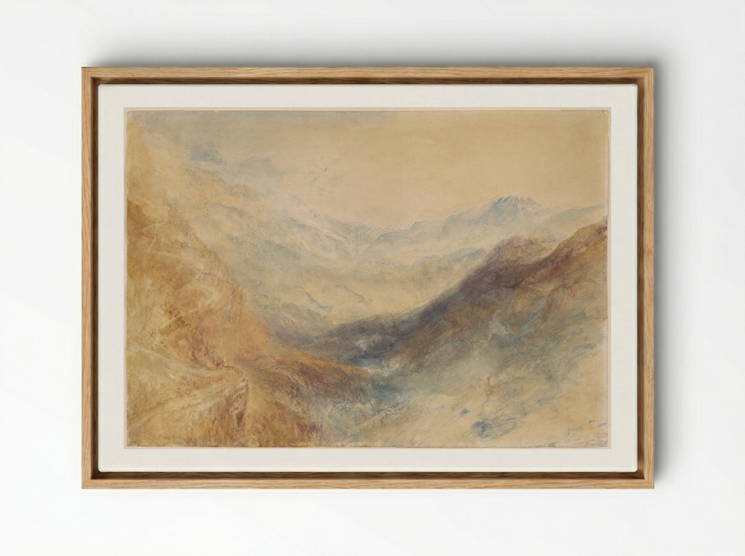 The Simplon Pass - Joseph Mallord William Turner - Framed Canvas Wood