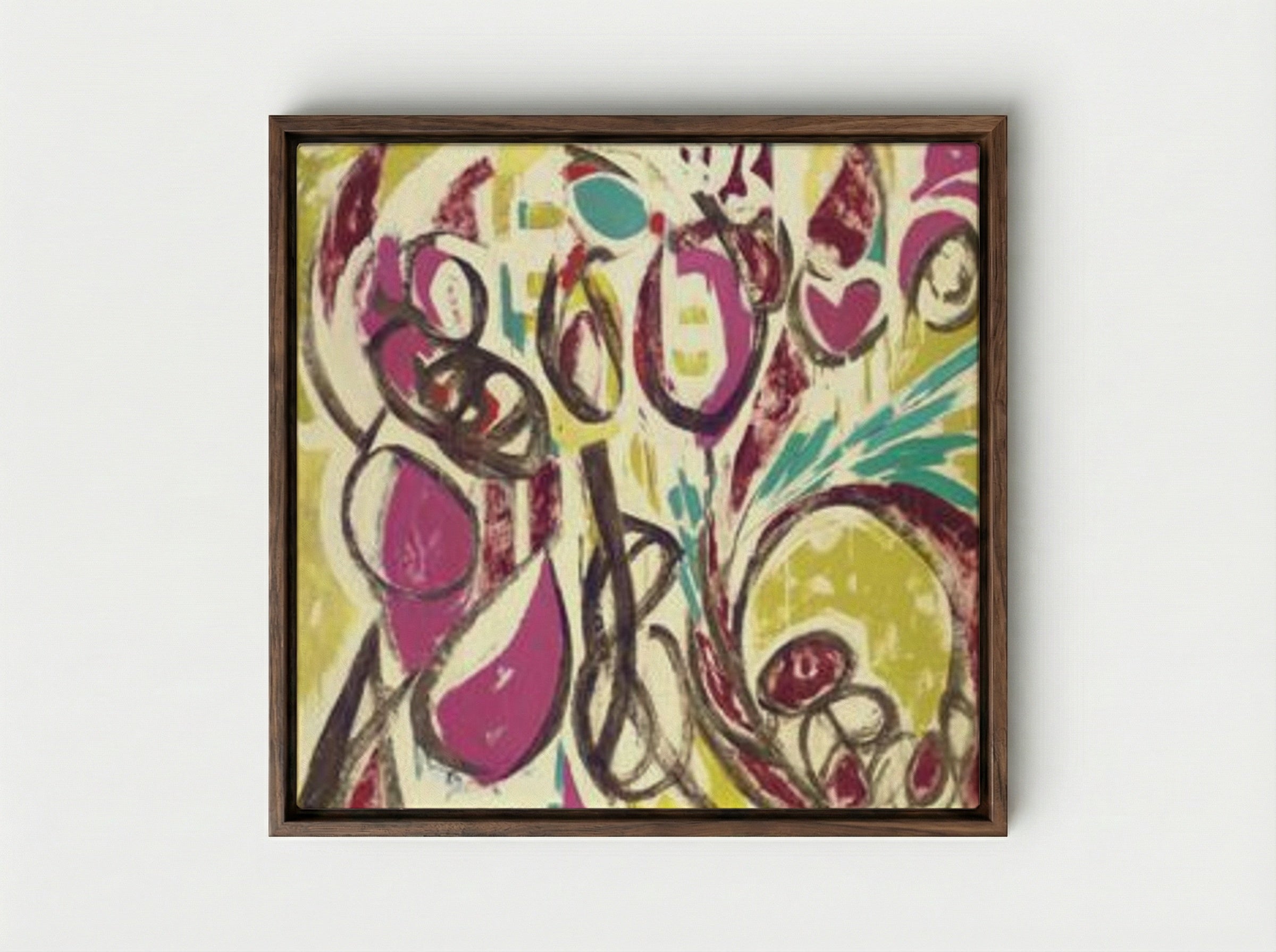 Thaw - Lee Krasner - Framed Canvas Dark Wood