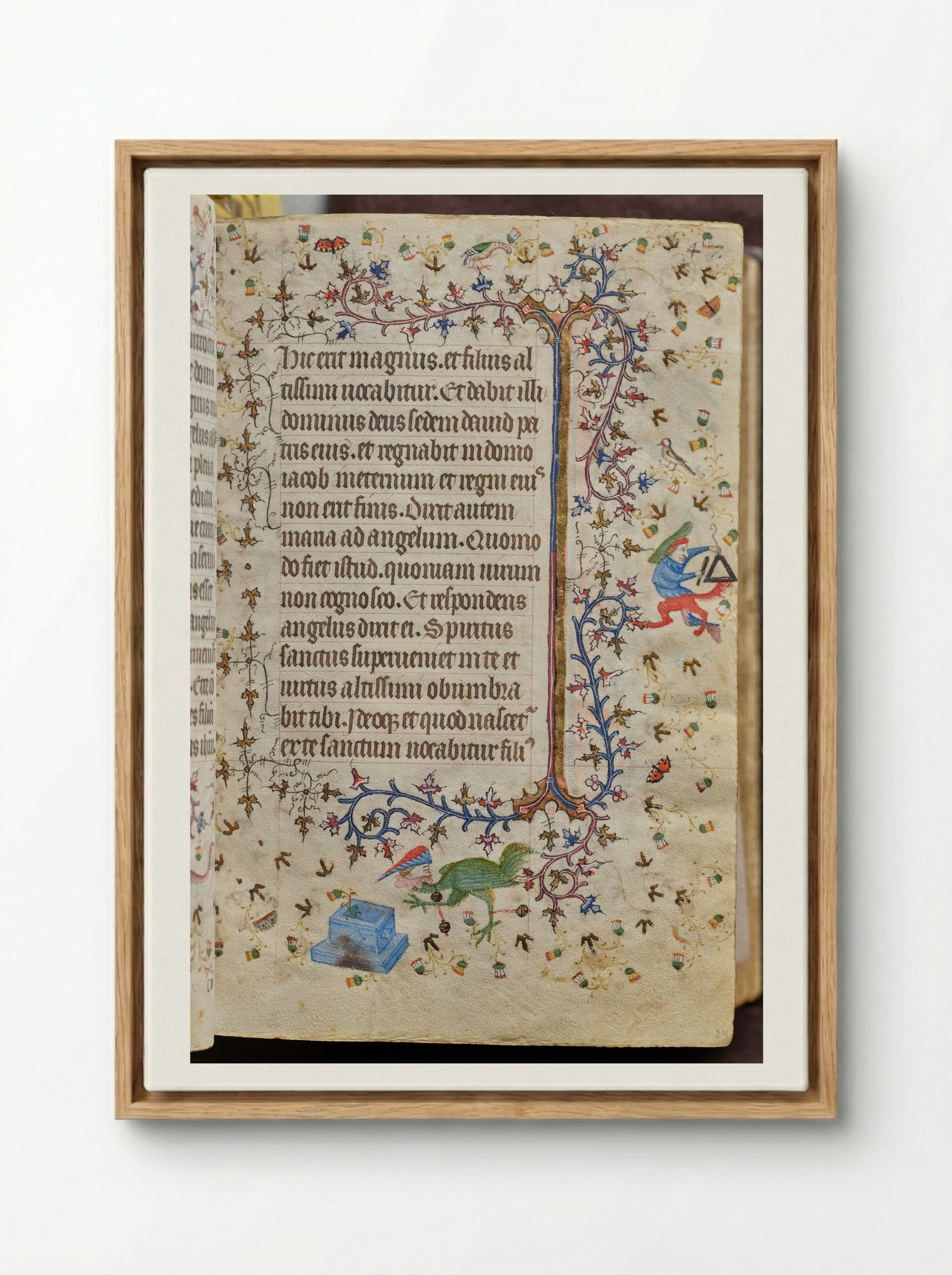 Hours of Charles the Noble, fol. 179r - Master of the Brussels Initials and Associates - Framed Canvas Wood