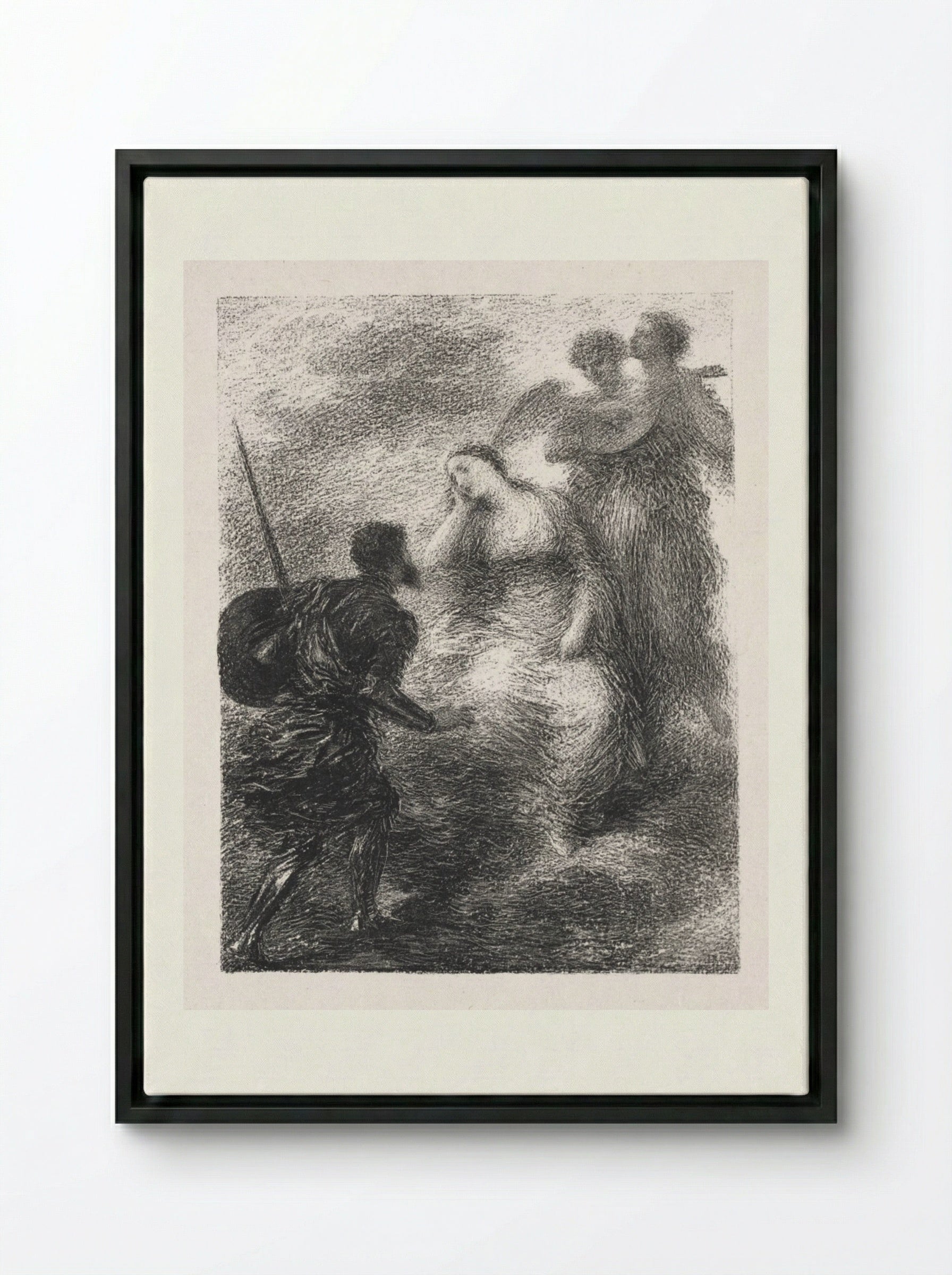 Vision - Henri Fantin-Latour - Framed Canvas Black