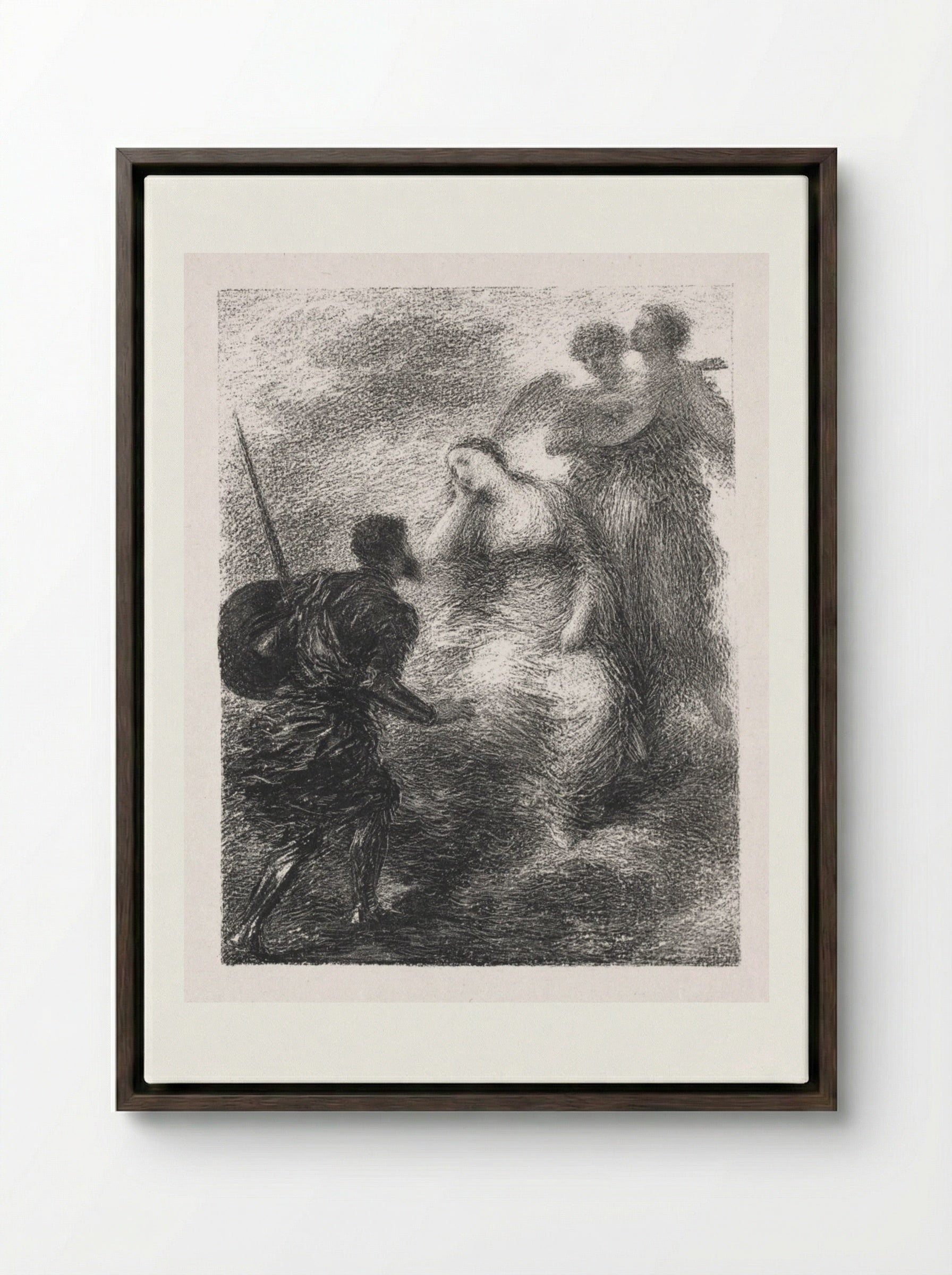 Vision - Henri Fantin-Latour - Framed Canvas Dark Wood