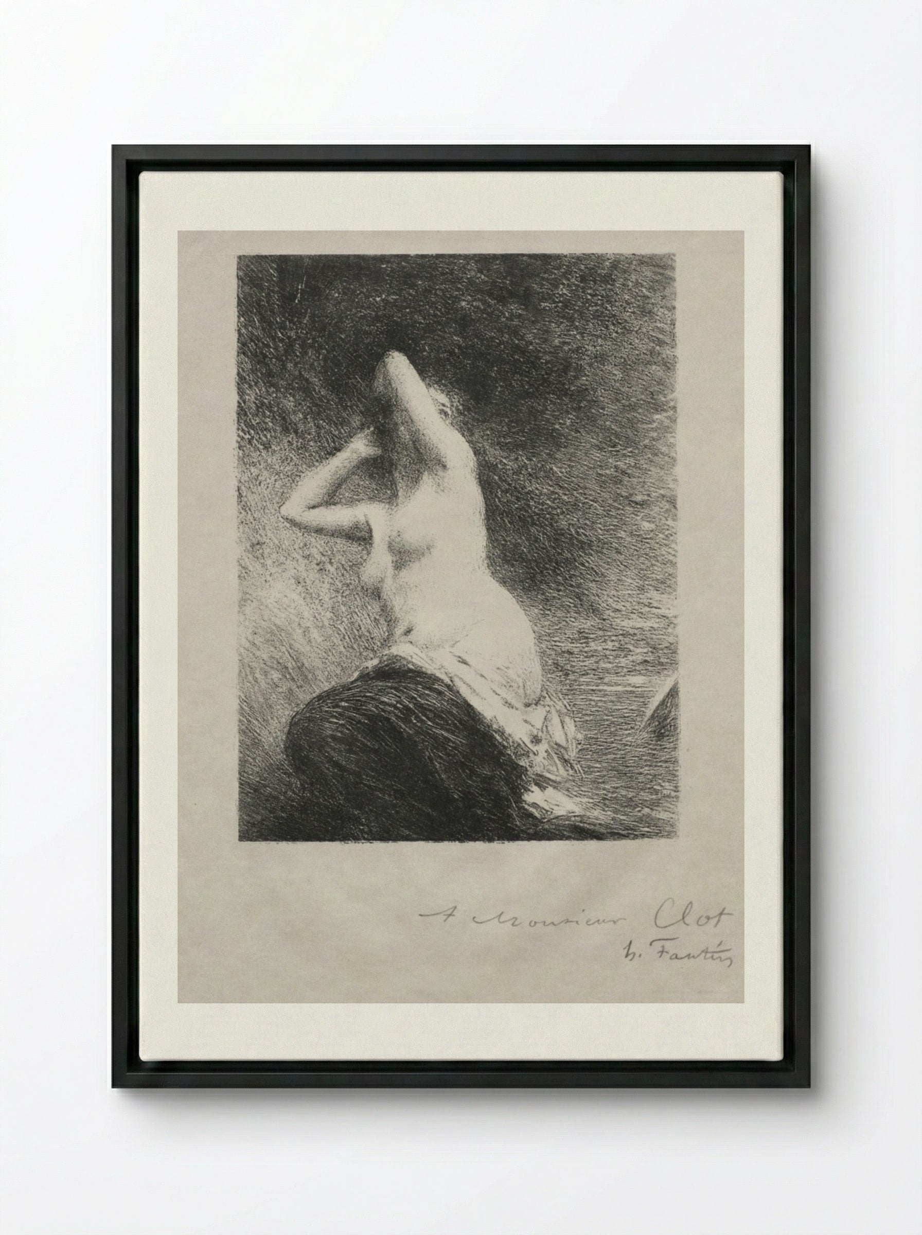 Ariadne - Henri Fantin-Latour - Framed Canvas Black