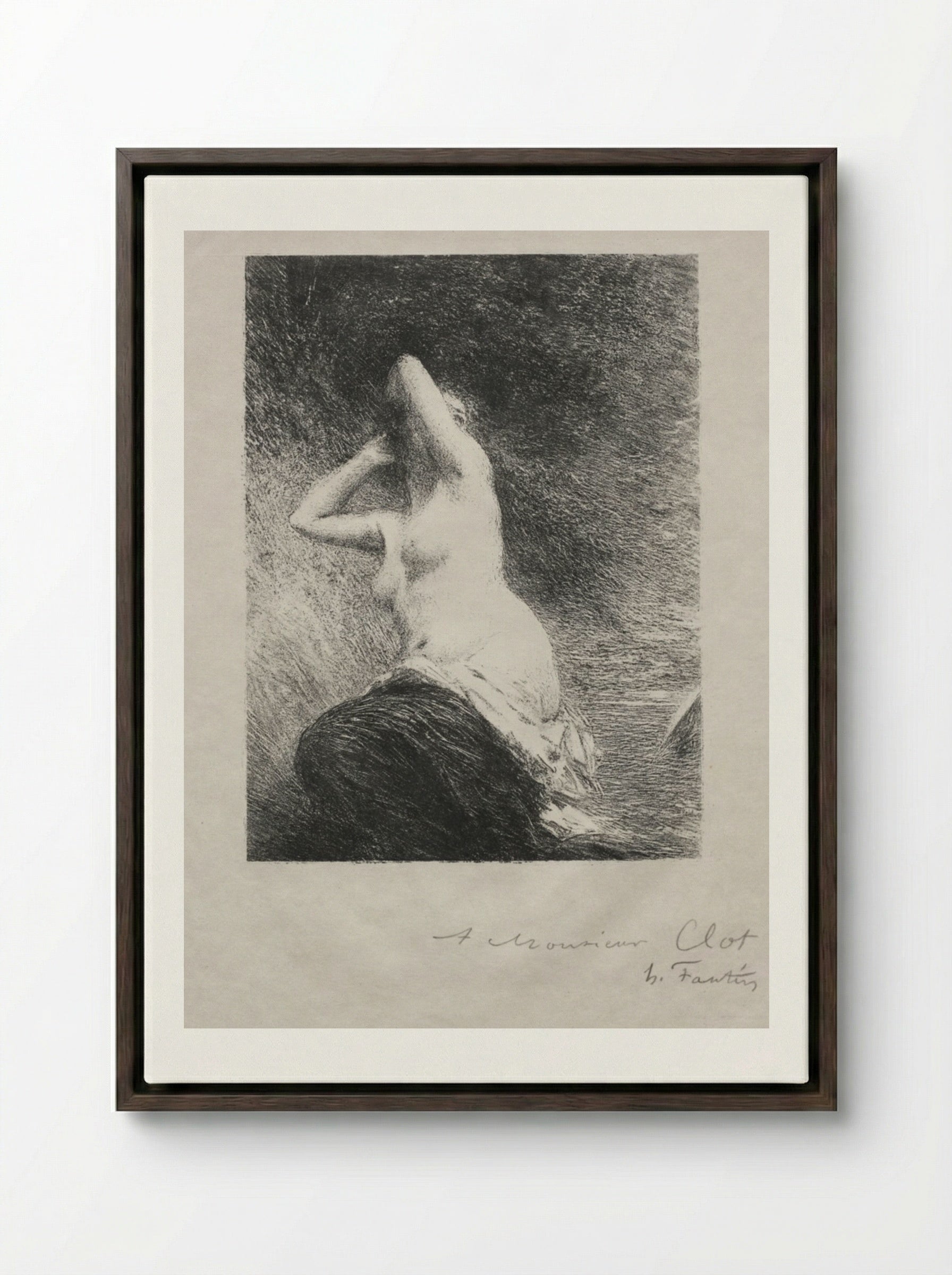 Ariadne - Henri Fantin-Latour - Framed Canvas Dark Wood