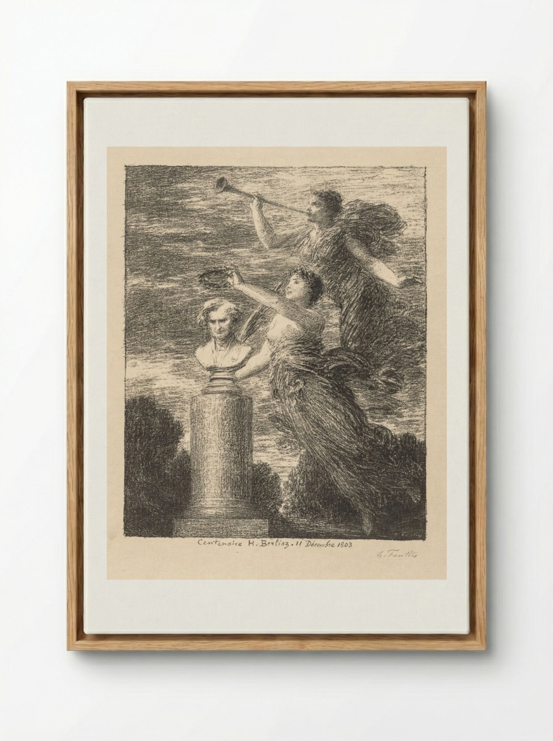 Centenary of Hector Berlioz - Henri Fantin-Latour - Framed Canvas Wood