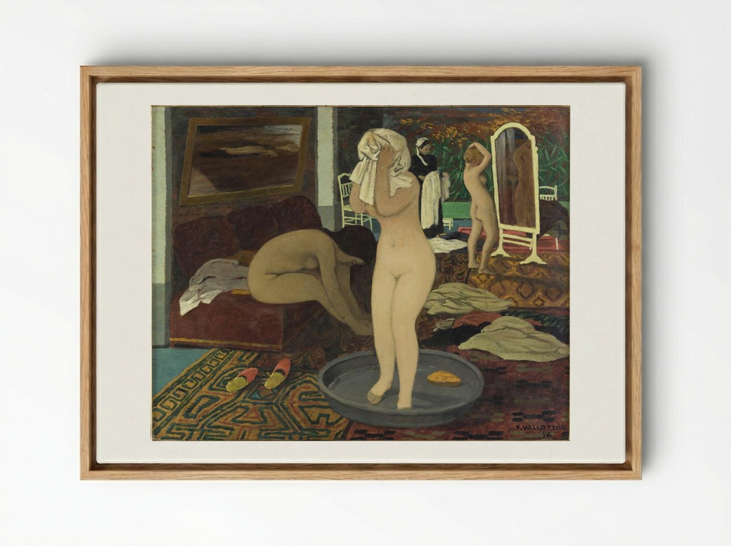 Women at Their Toilet - Félix Vallotton - Framed Canvas Wood