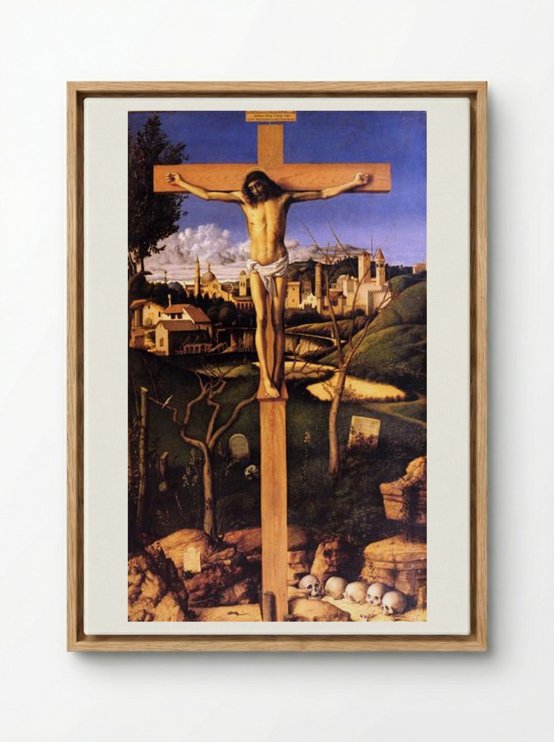The Crucifixion - Giovanni Bellini - Framed Canvas Wood