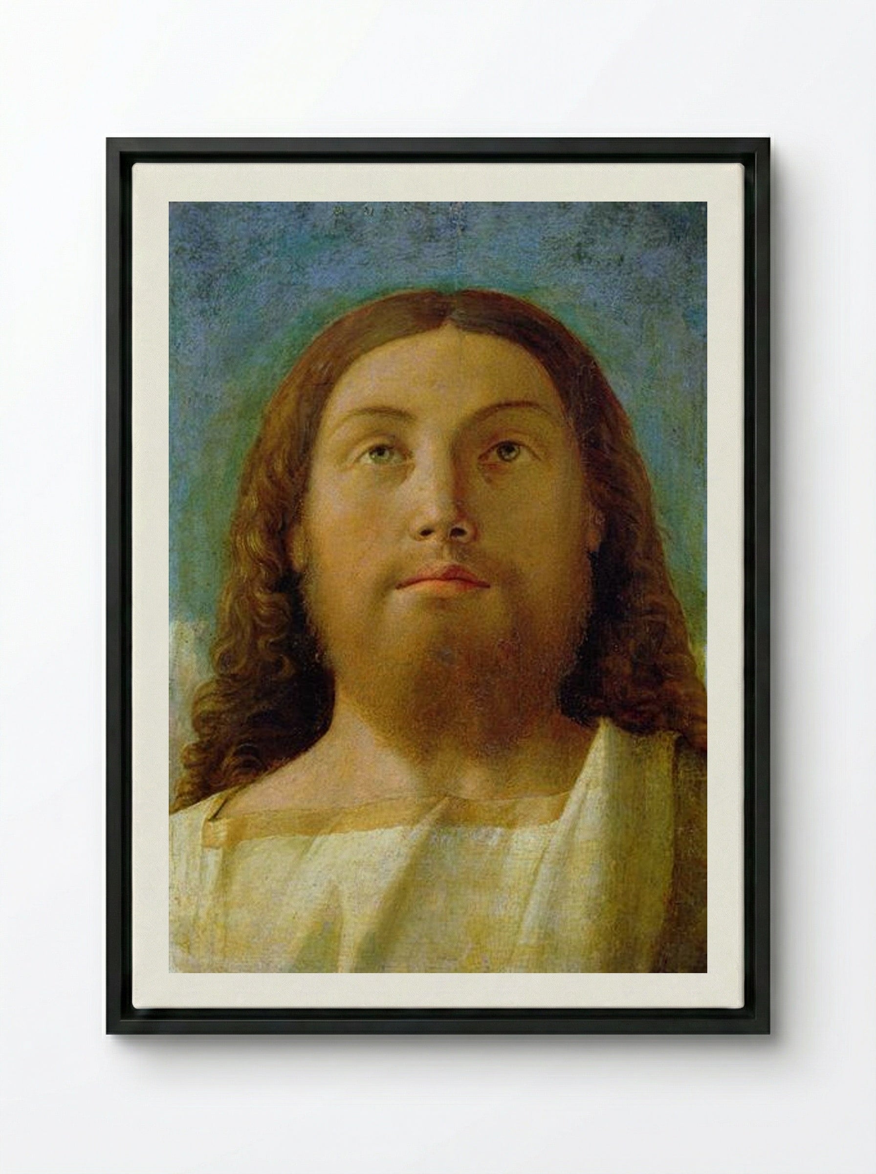 The Redeemer - Giovanni Bellini - Framed Canvas Black