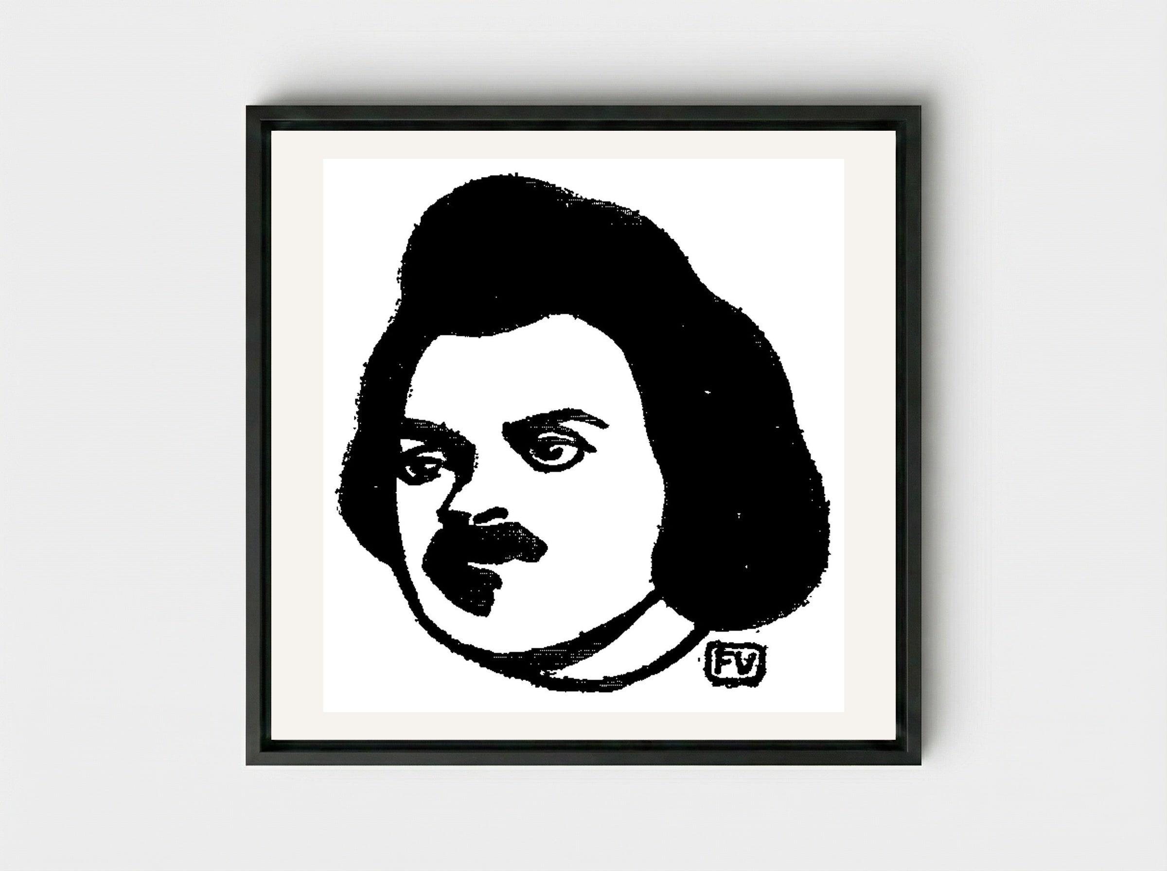 Honoré de Balzac - Félix Vallotton - Framed Canvas Black