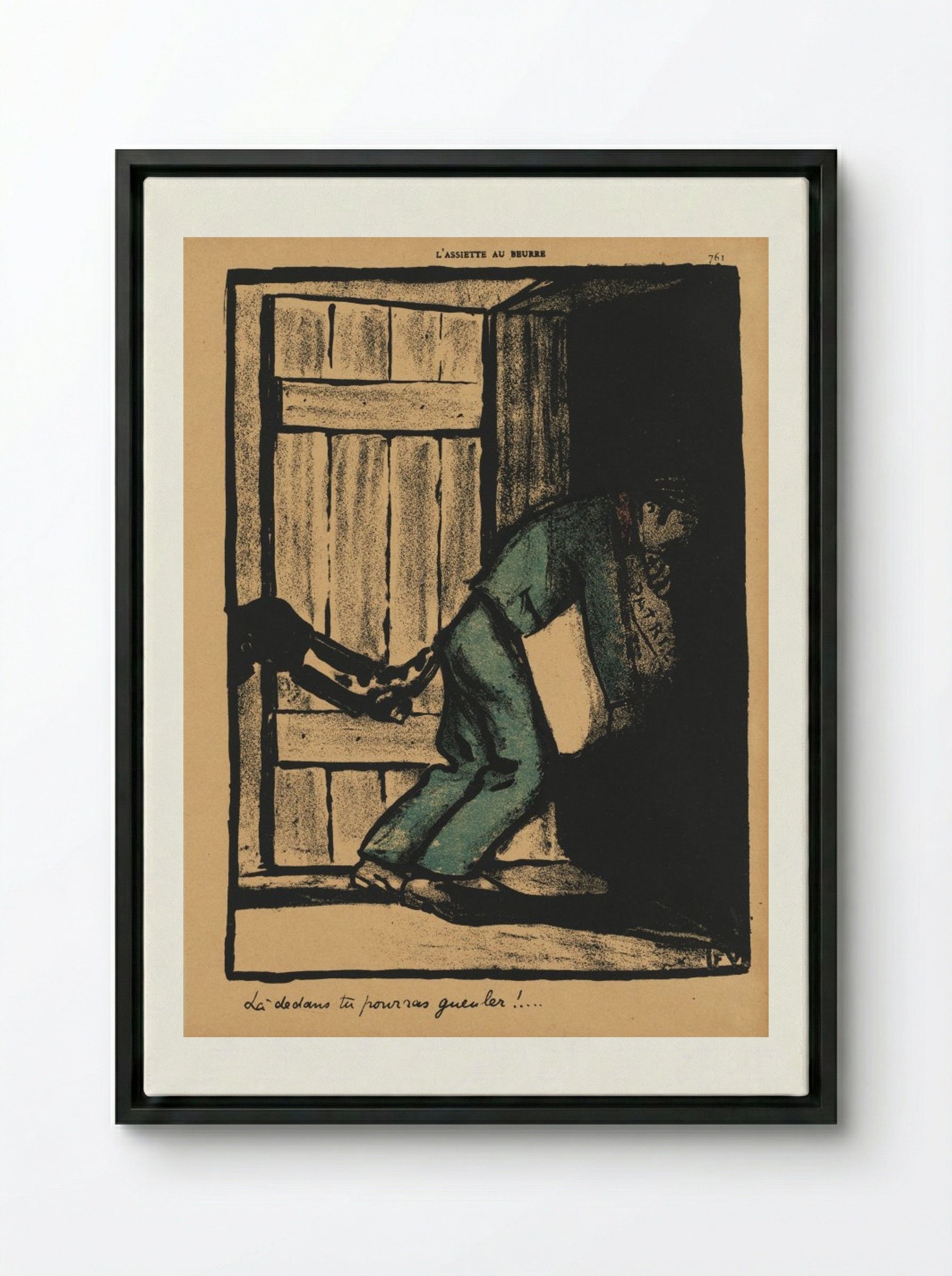 You can bawl... - Félix Vallotton - Framed Canvas Black