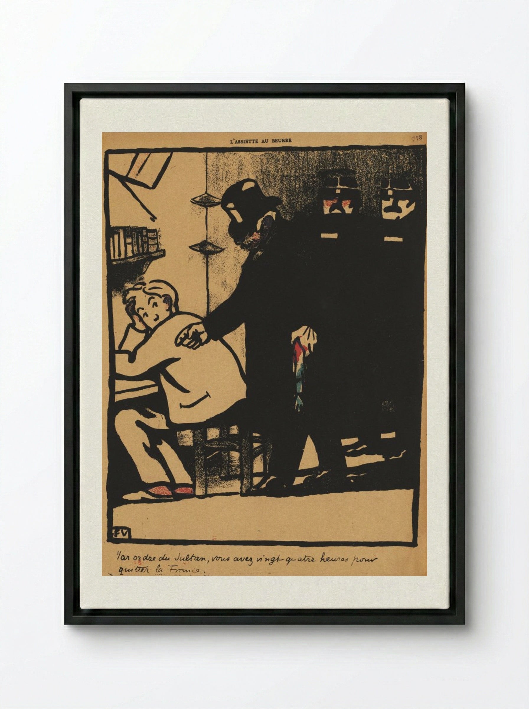 By order of the Sultan - Félix Vallotton - Framed Canvas Black