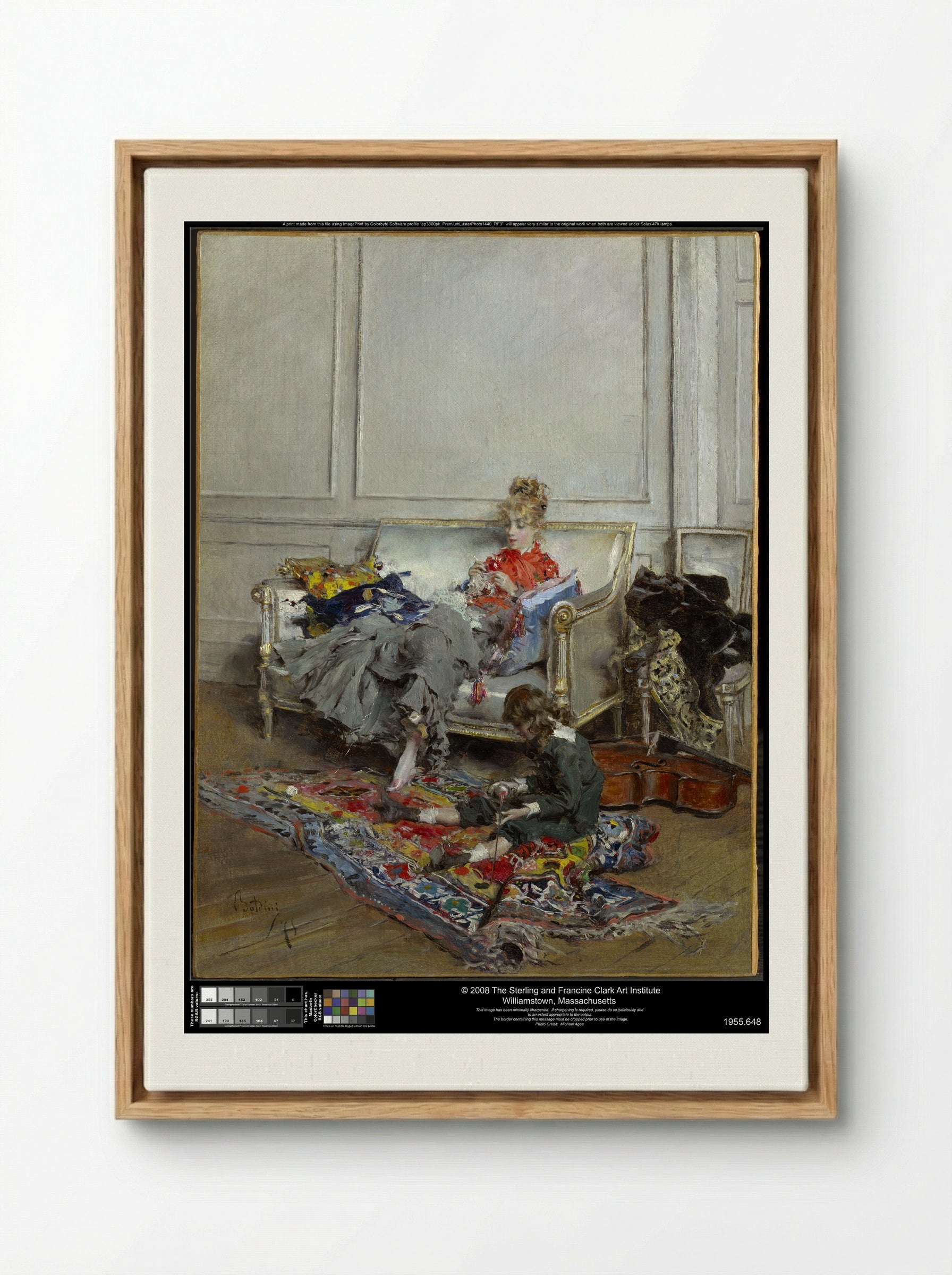 Peaceful Days - Giovanni Boldini - Framed Canvas Wood
