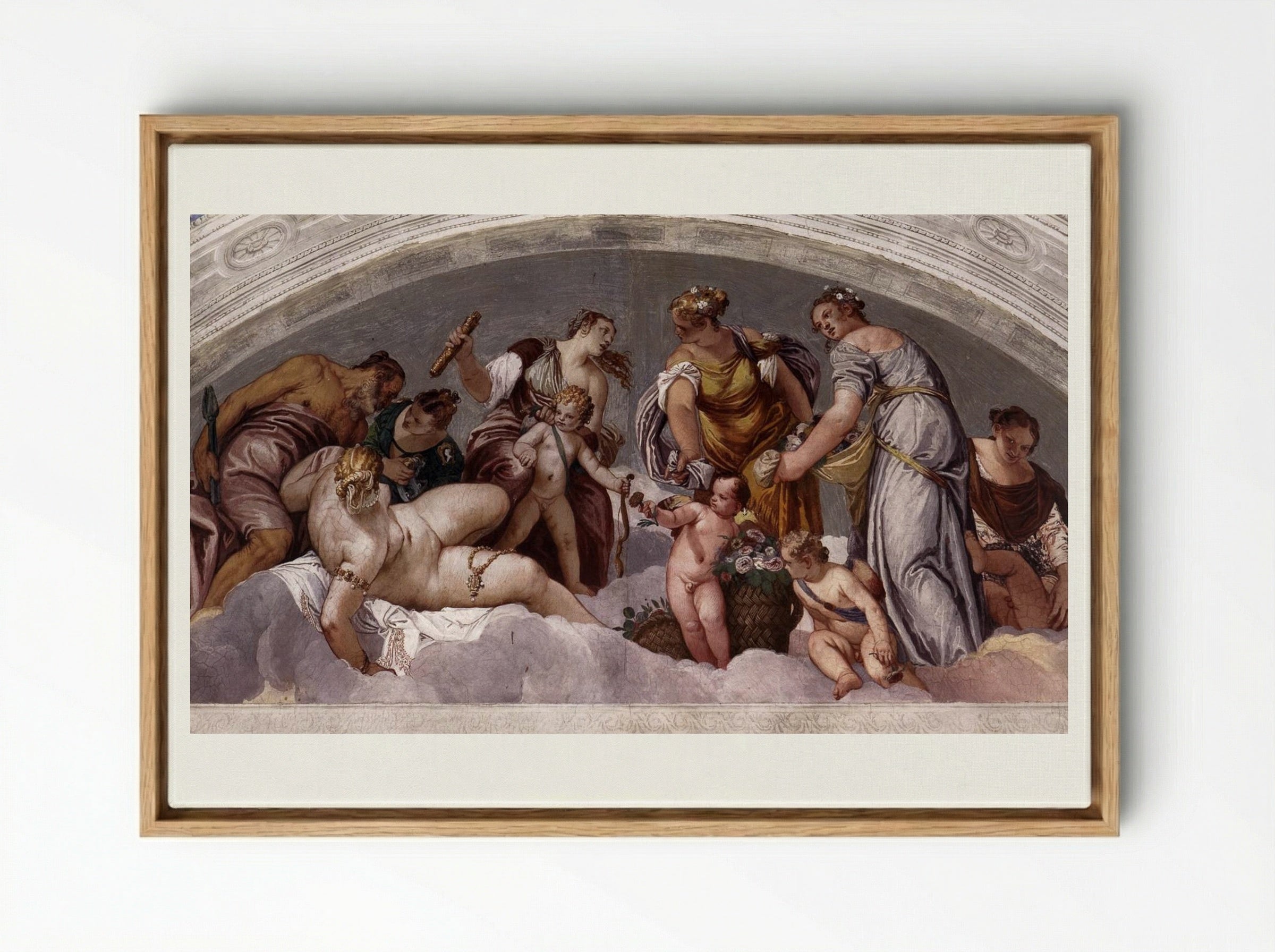 Venus and Vulcan - Paolo Veronese - Framed Canvas Wood