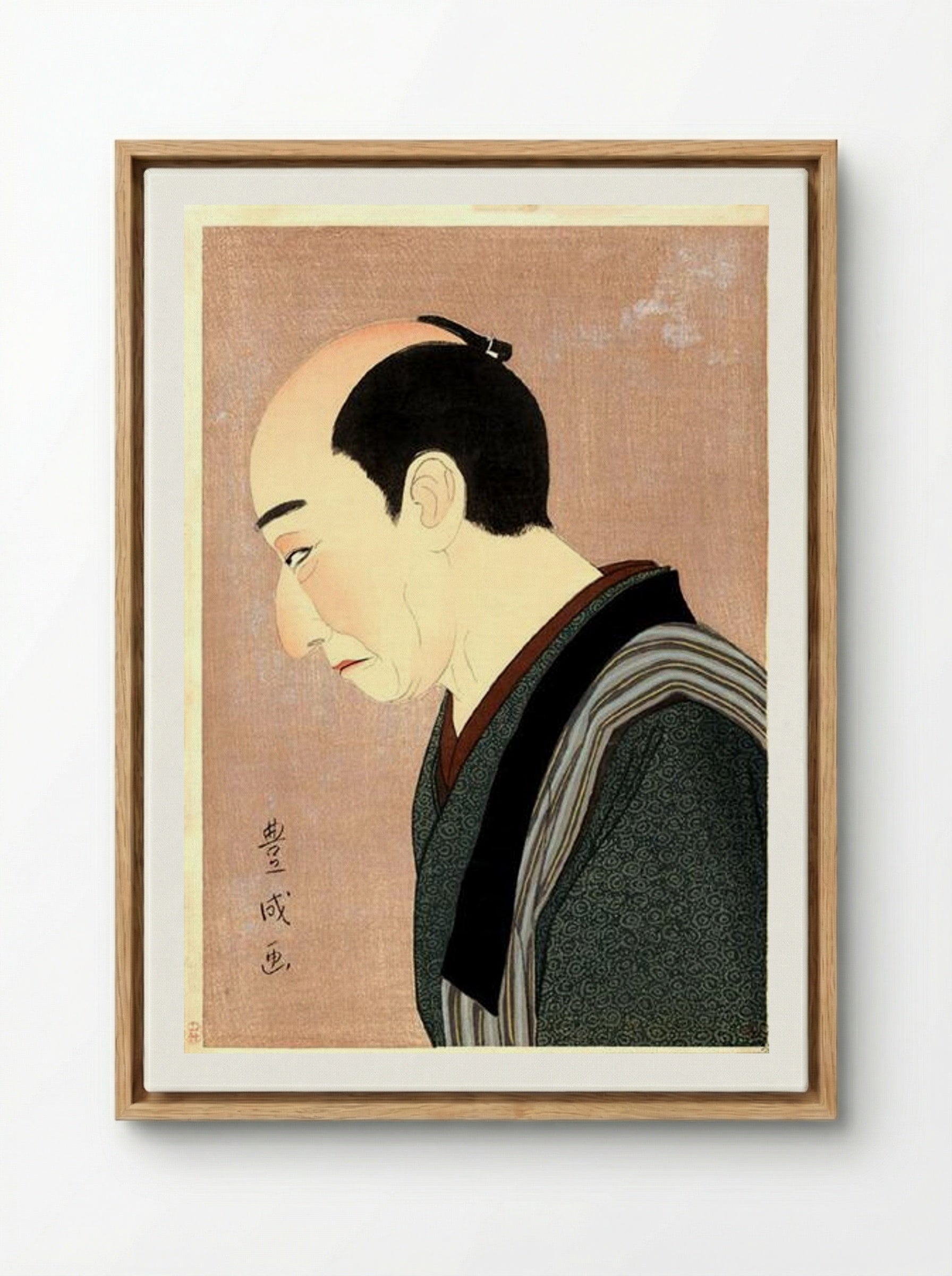 Kataoka Nizaemon XI as Kakiemon - Yamamura Toyonari - Framed Canvas Wood