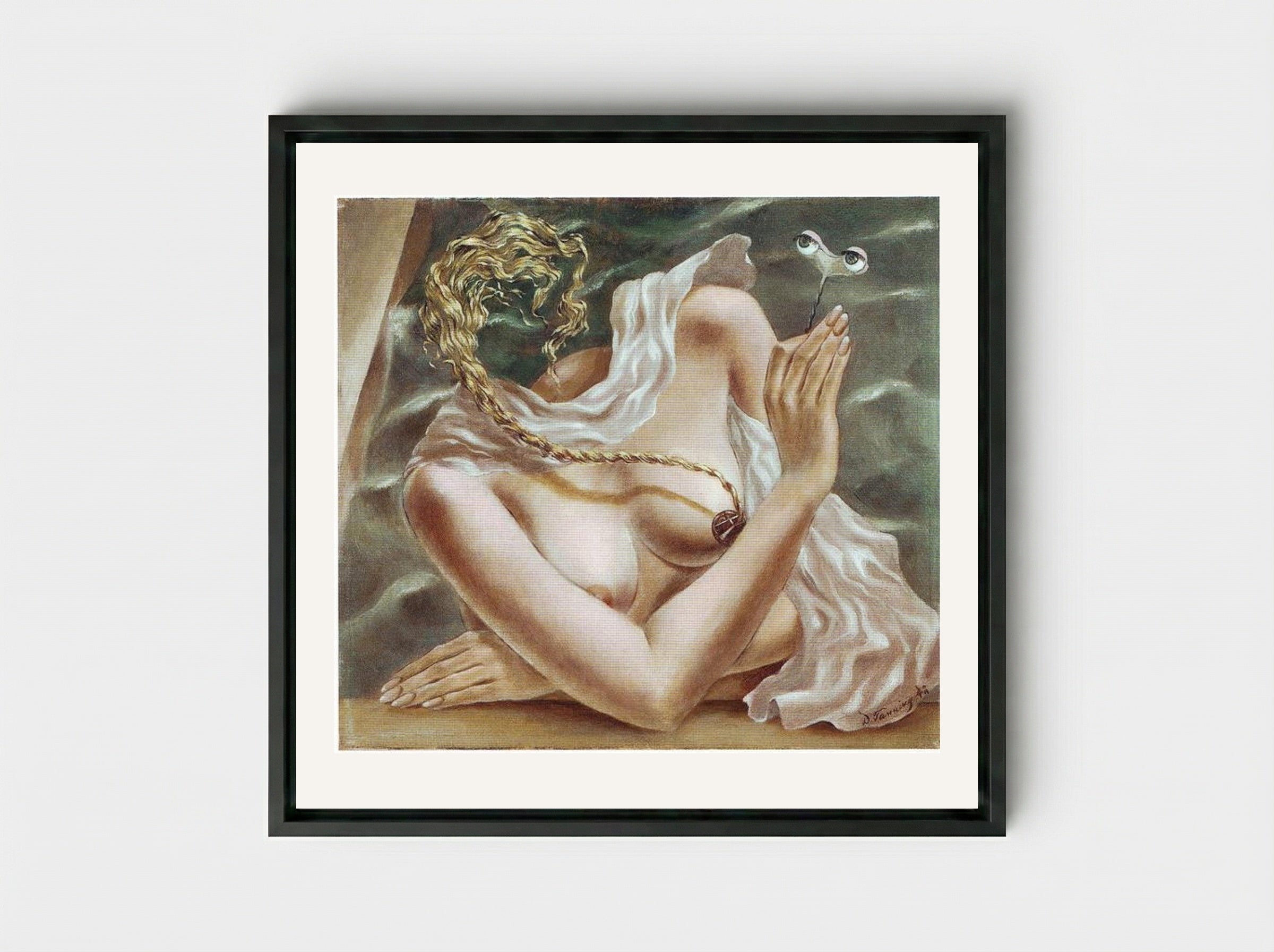 Voltagem - Dorothea Tanning - Framed Canvas Black