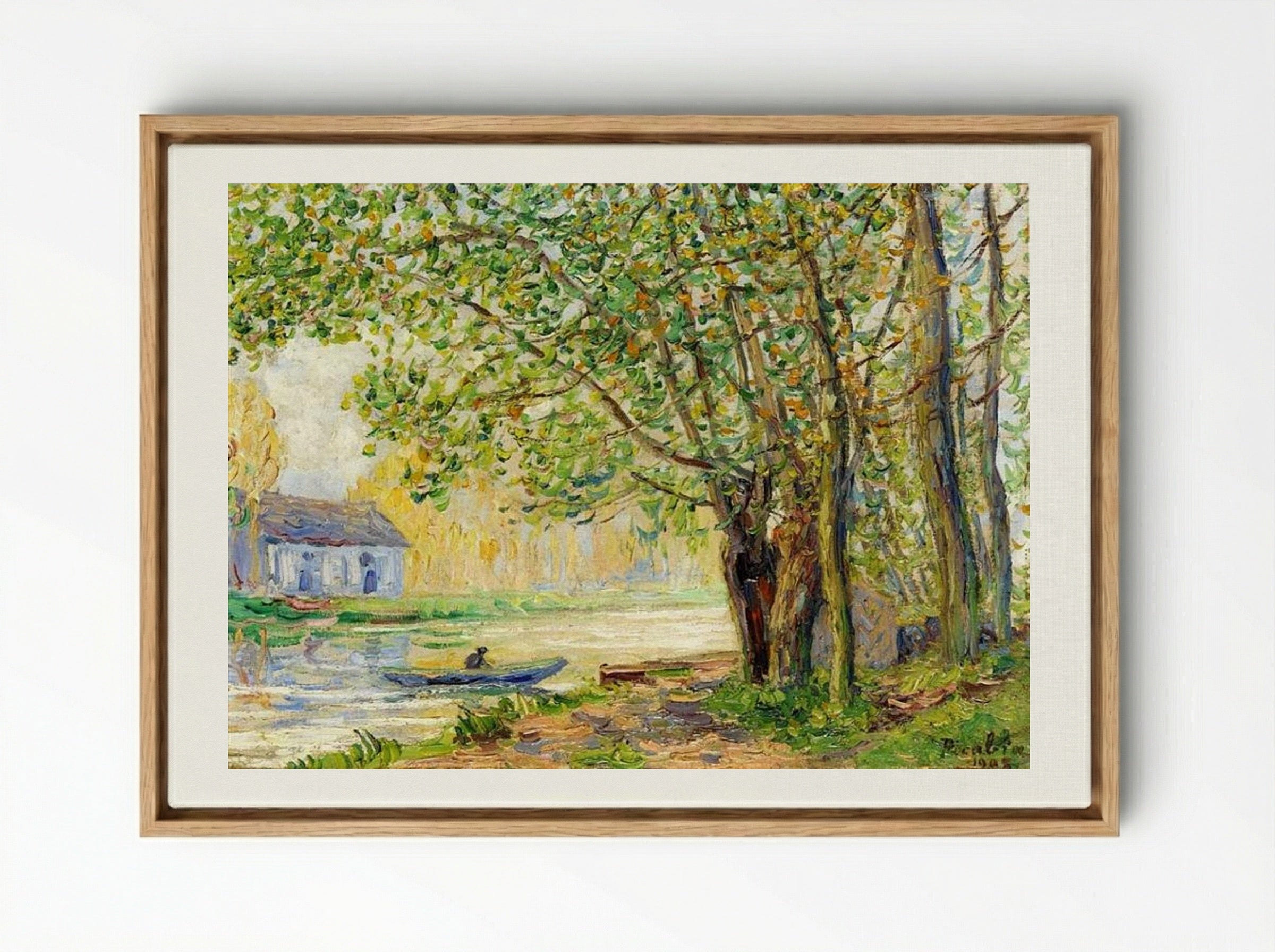 The Effect of Sun on the Banks of the Loing - Francis Picabia - Framed Canvas Wood