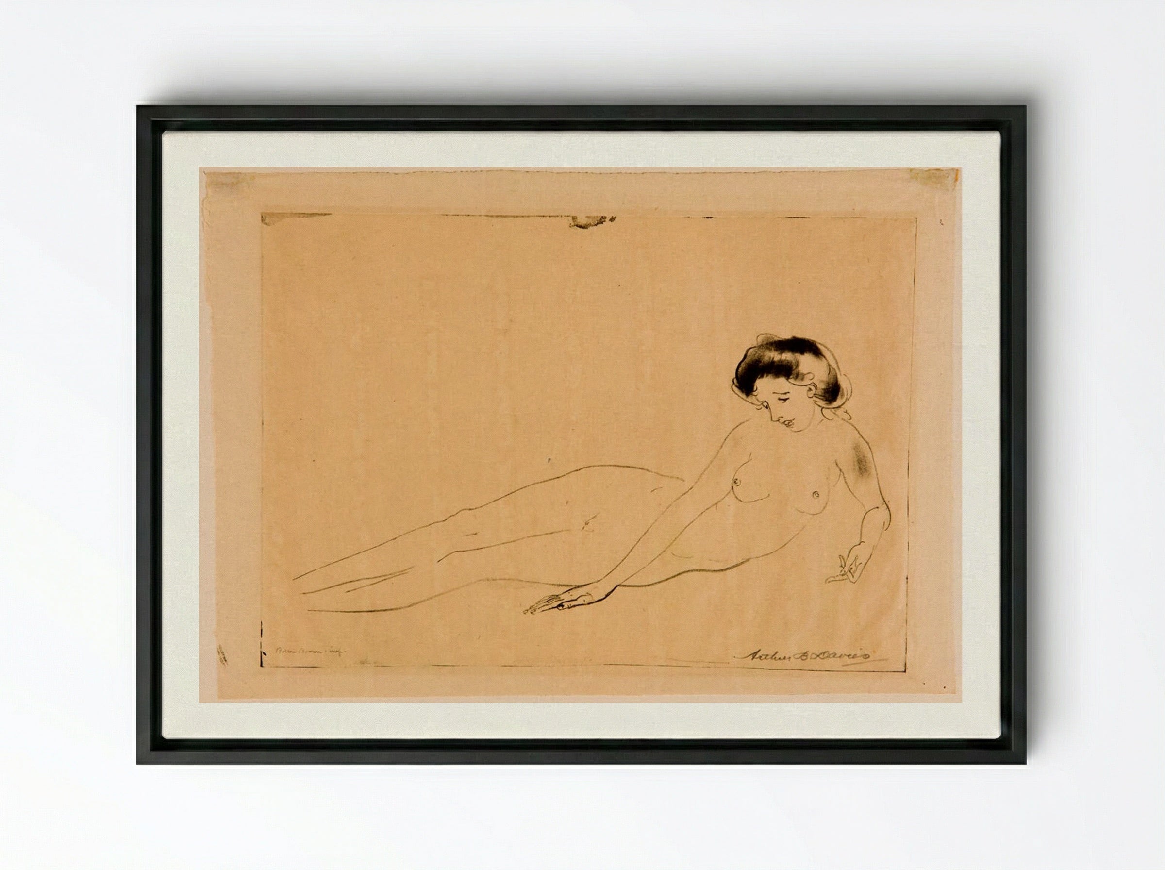 Stream of Silver - Arthur Bowen Davies - Framed Canvas Black