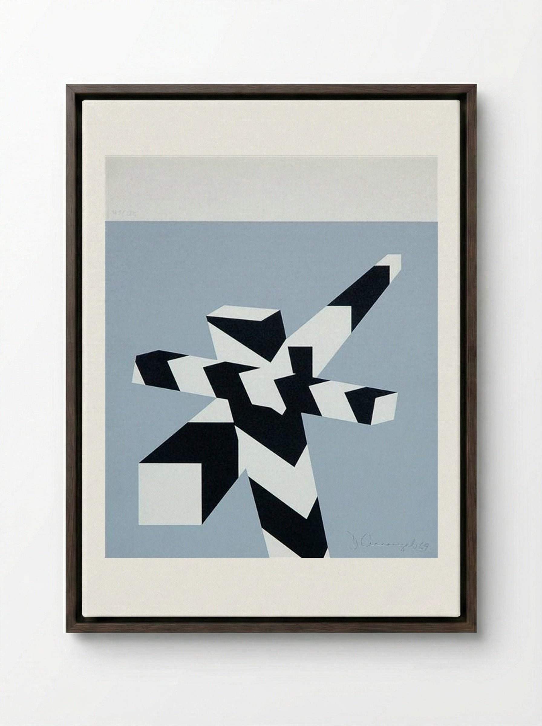 April - Allan D'Arcangelo - Framed Canvas Dark Wood