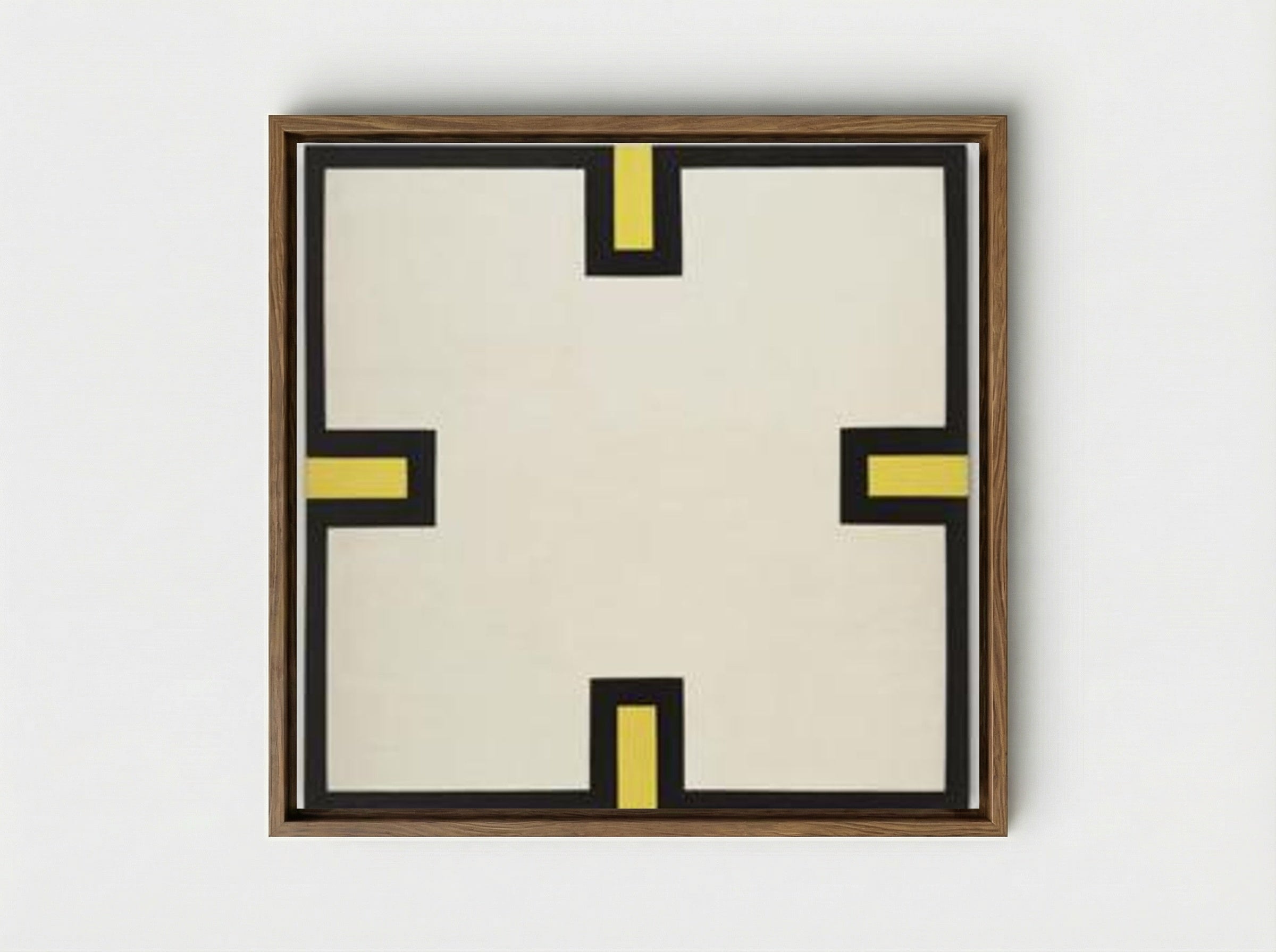 Maltese Cross - Al Held - Framed Canvas Wood