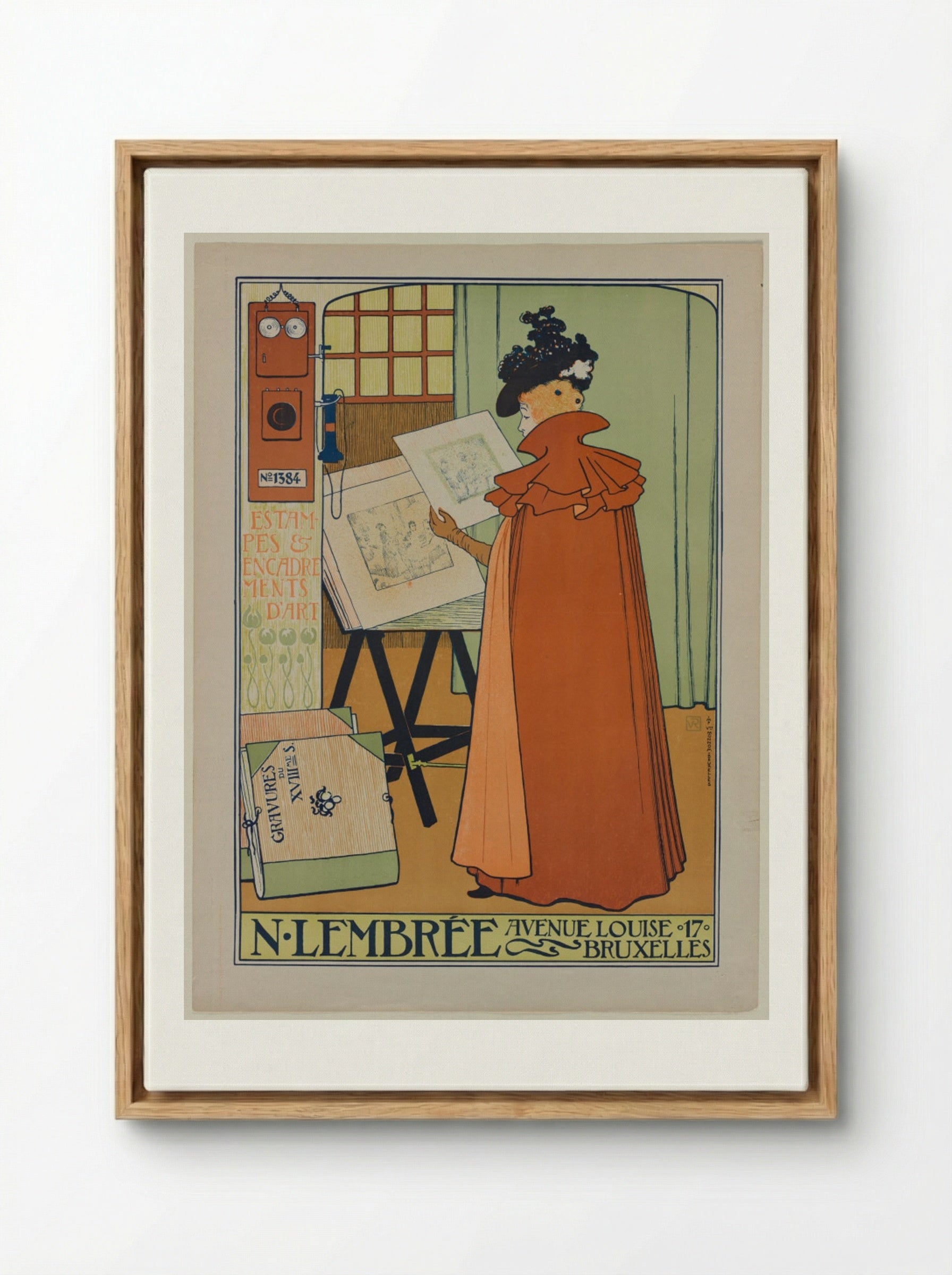 Poster for the Lembrée Gallery - Théo van Rysselberghe - Framed Canvas Wood