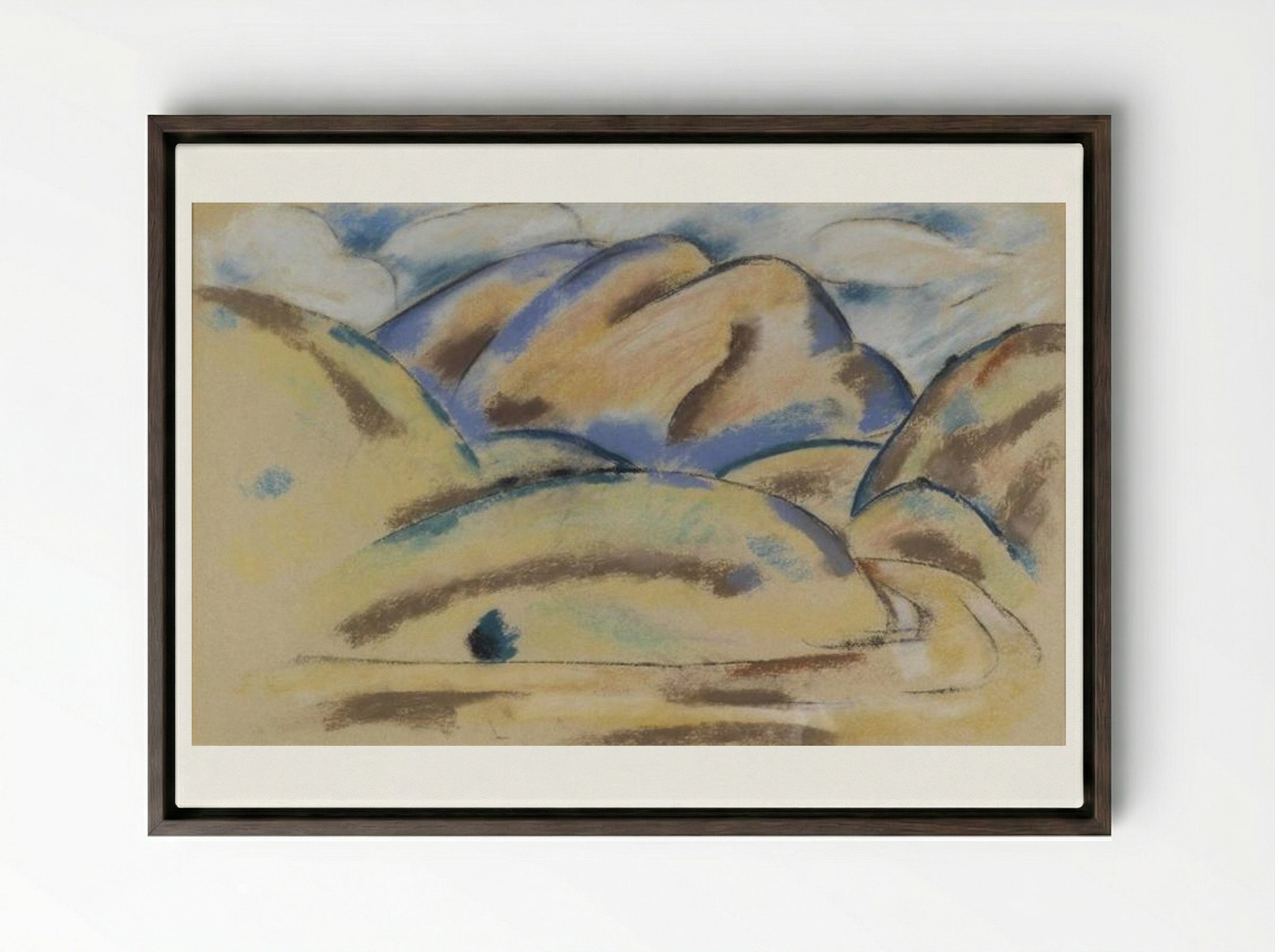 Landscape, New Mexico - Marsden Hartley - Framed Canvas Dark Wood