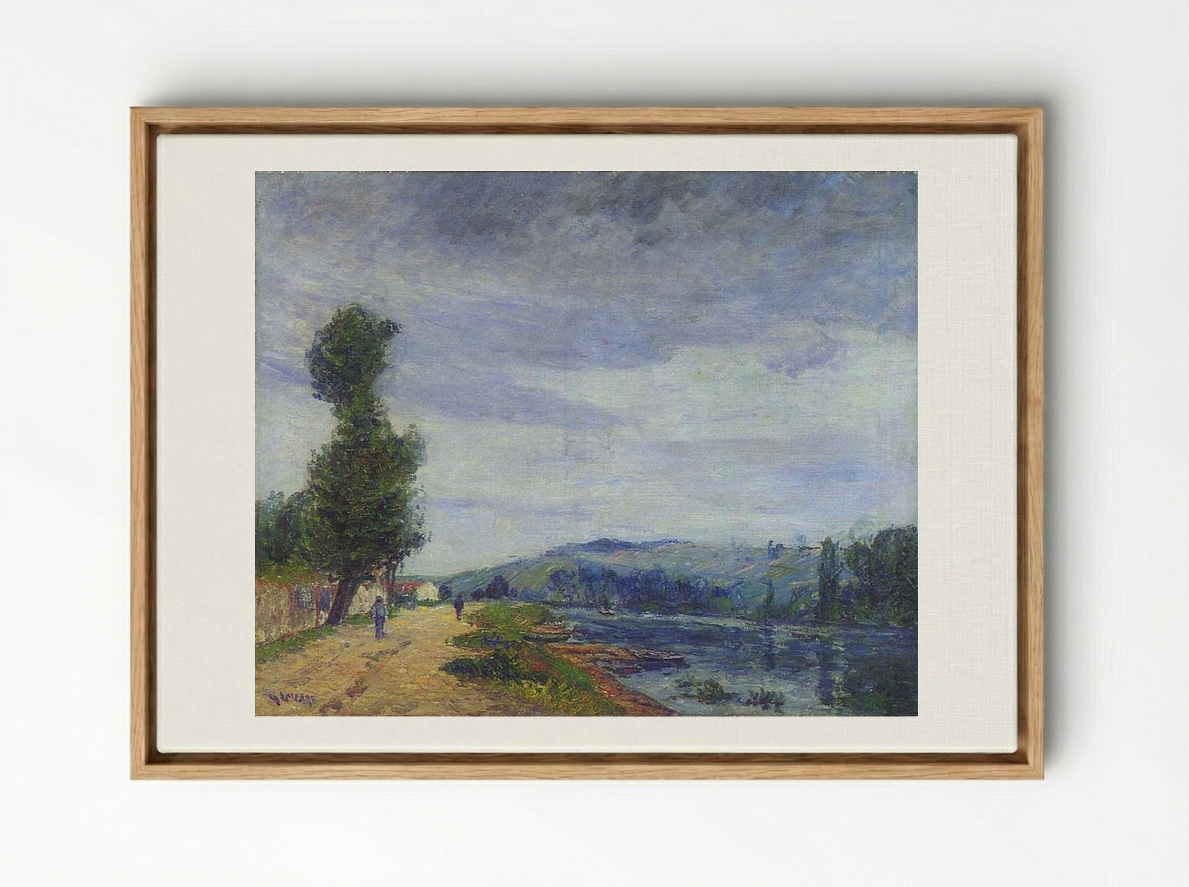 By the Seine, Stormy Weather - Gustave Loiseau - Framed Canvas Wood