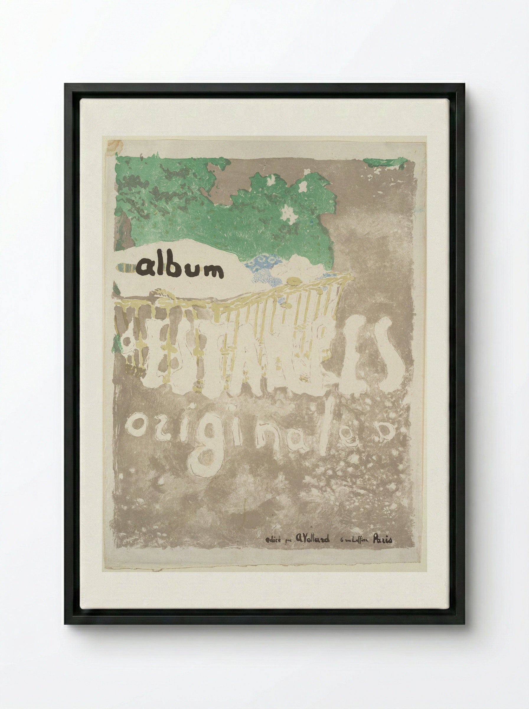 Album Cover of Album d'estampes originales - Edouard Vuillard - Framed Canvas Black