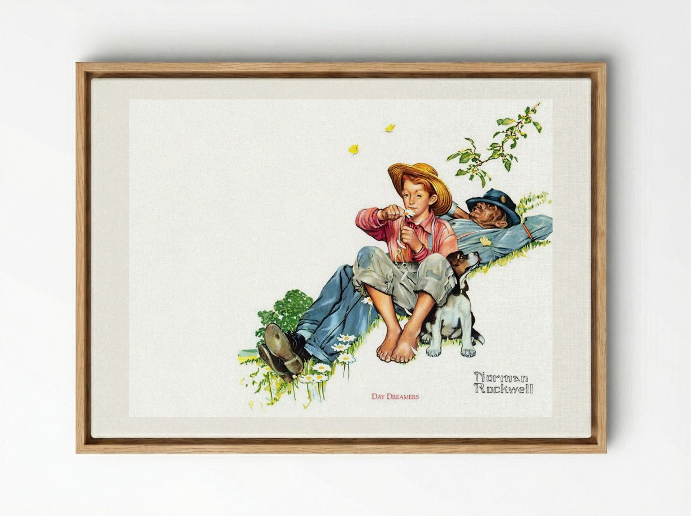 Day Dreamers - Norman Rockwell - Framed Canvas Wood