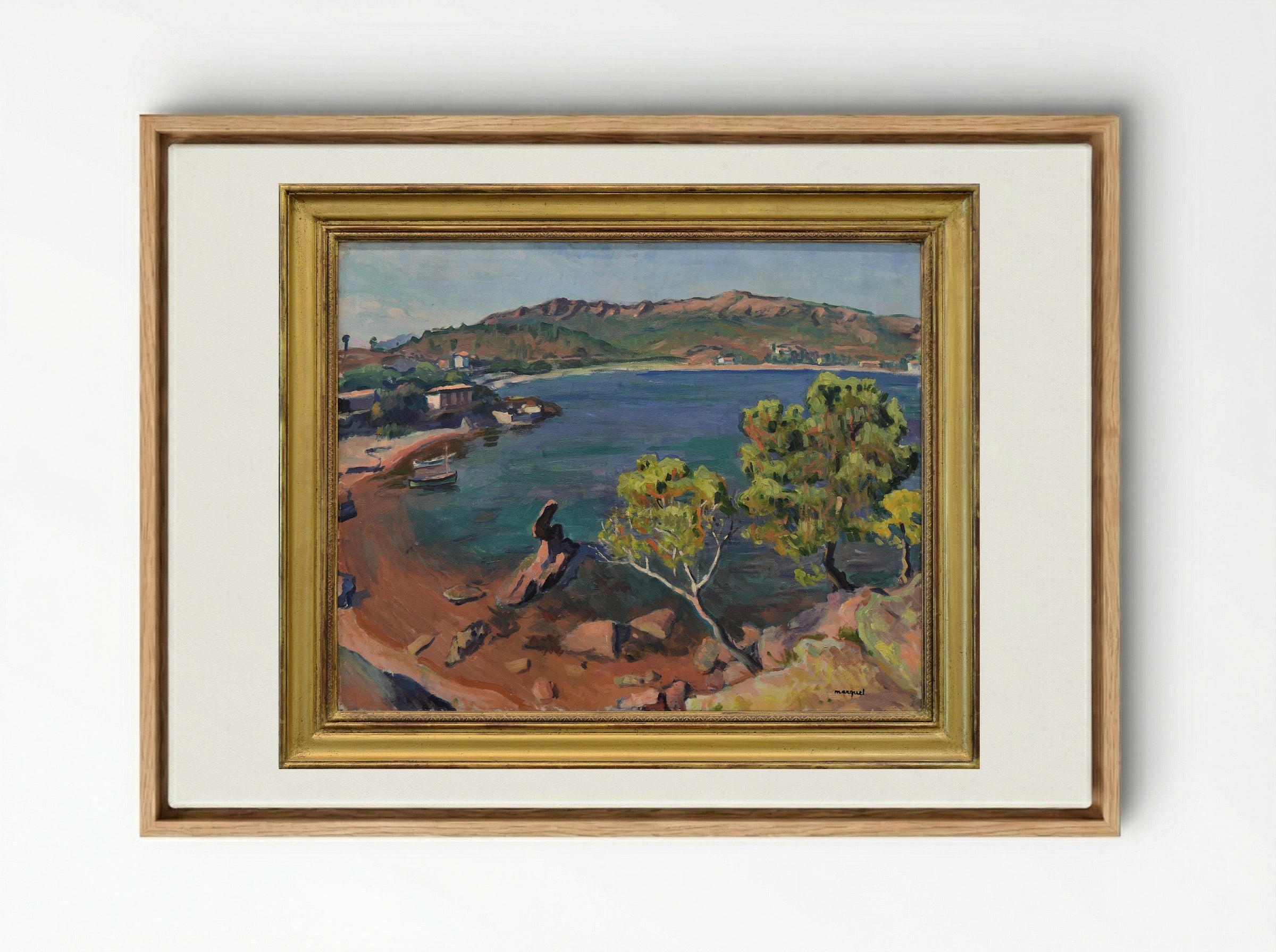 View of Agay - Albert Marquet - Framed Canvas Wood